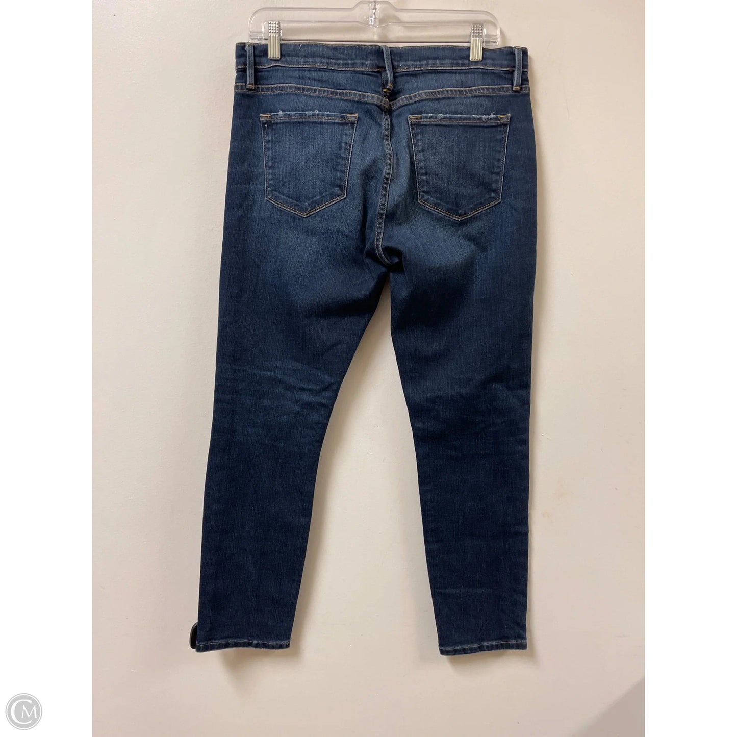 Jeans Skinny By Frame In Blue Denim, Size: 8