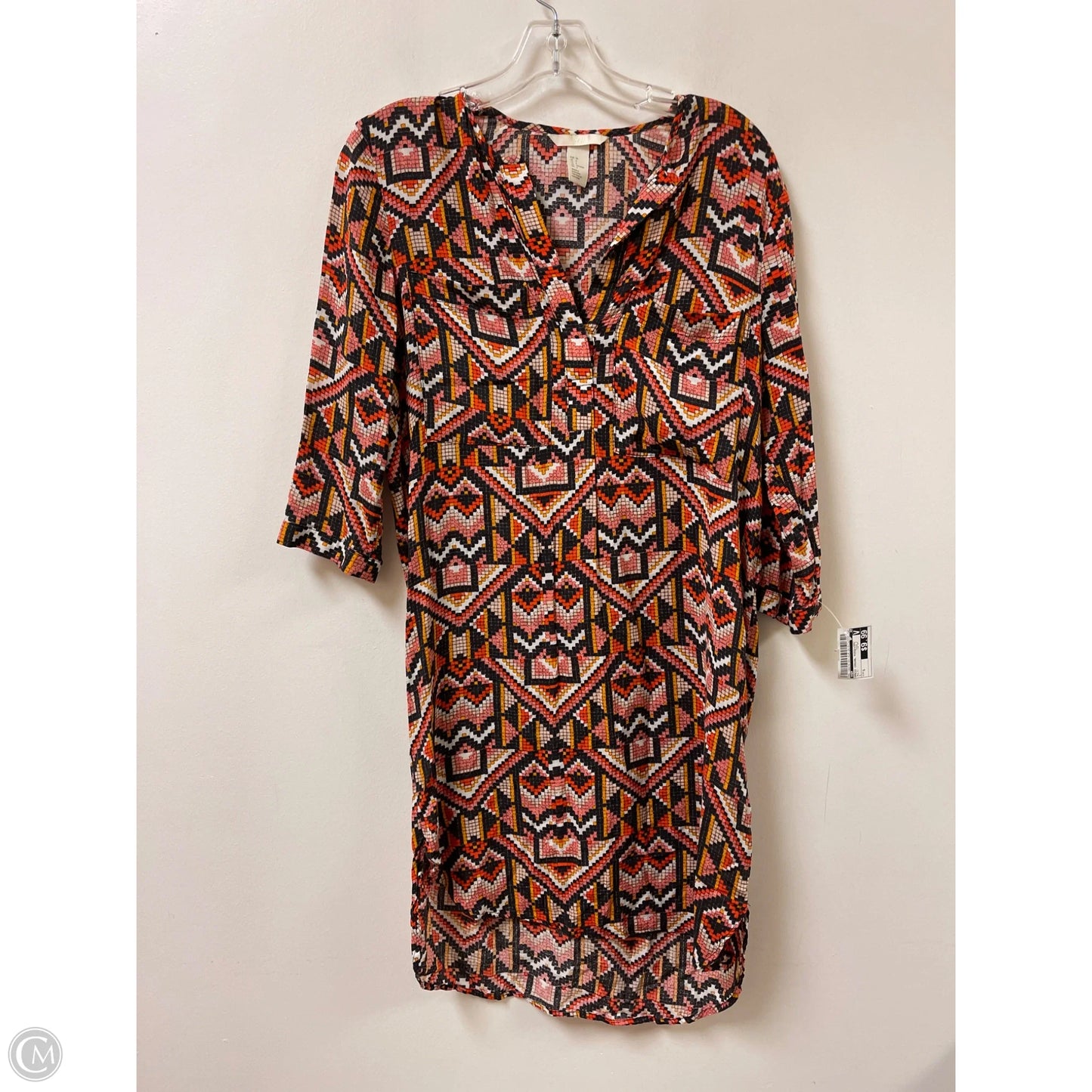 Dress Casual Midi By H&m In Multi-colored, Size: S