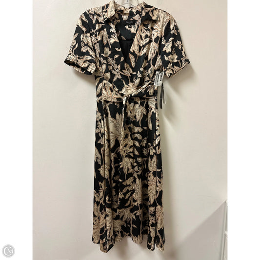 Dress Casual Maxi By Tahari In Brown & Cream, Size: S