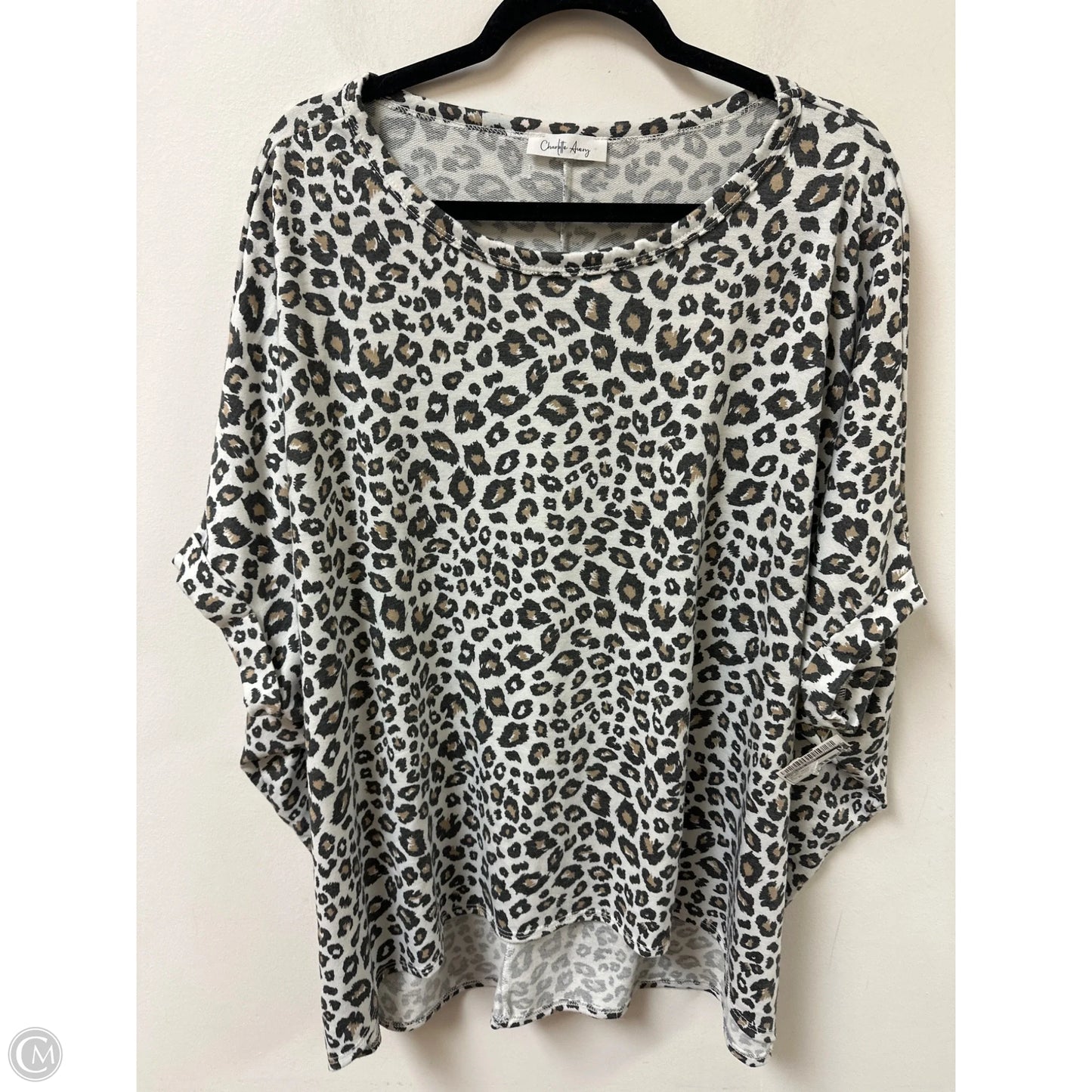 Top Short Sleeve By Charlotte Avery In Animal Print, Size: Xl