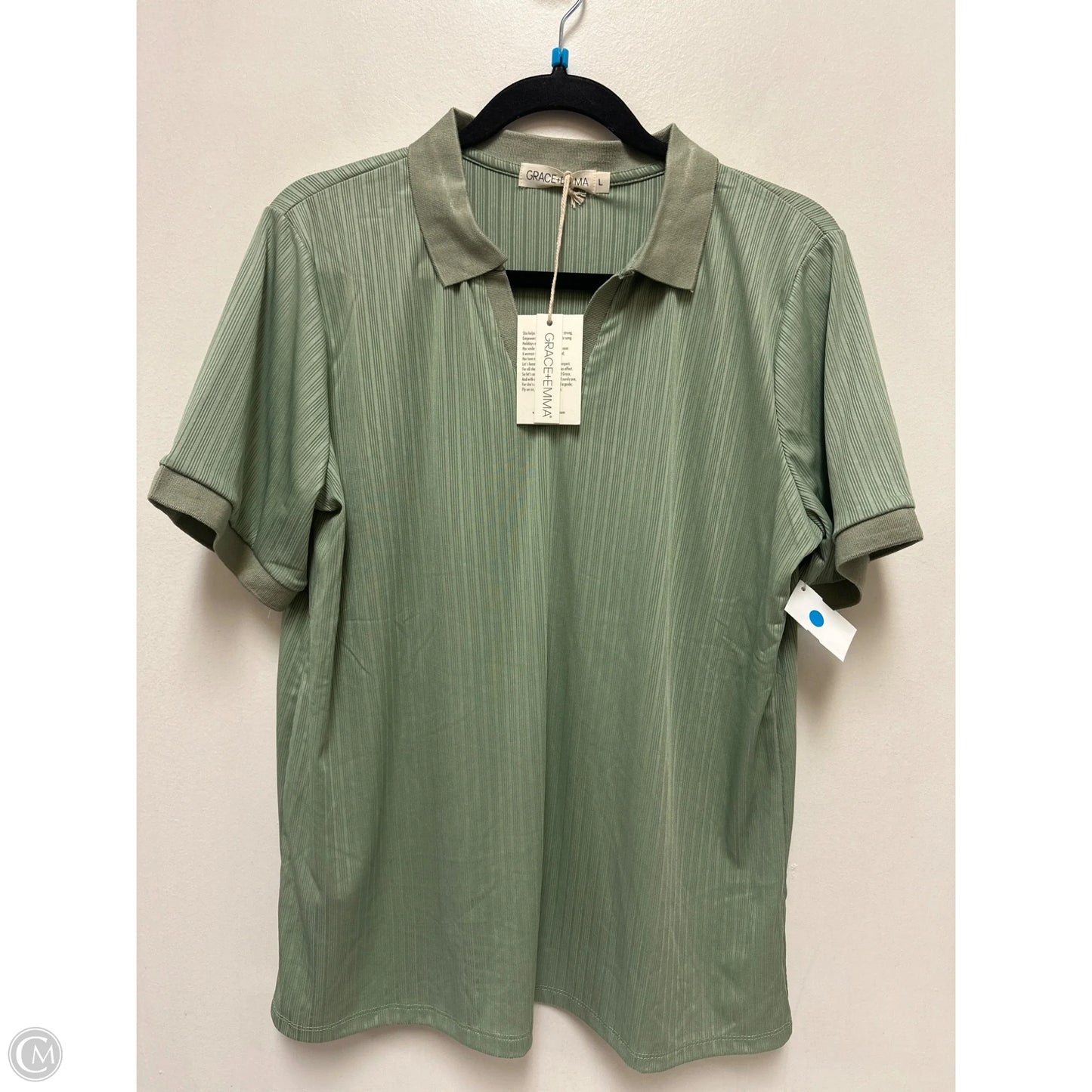 Top Short Sleeve By Clothes Mentor In Green, Size: L