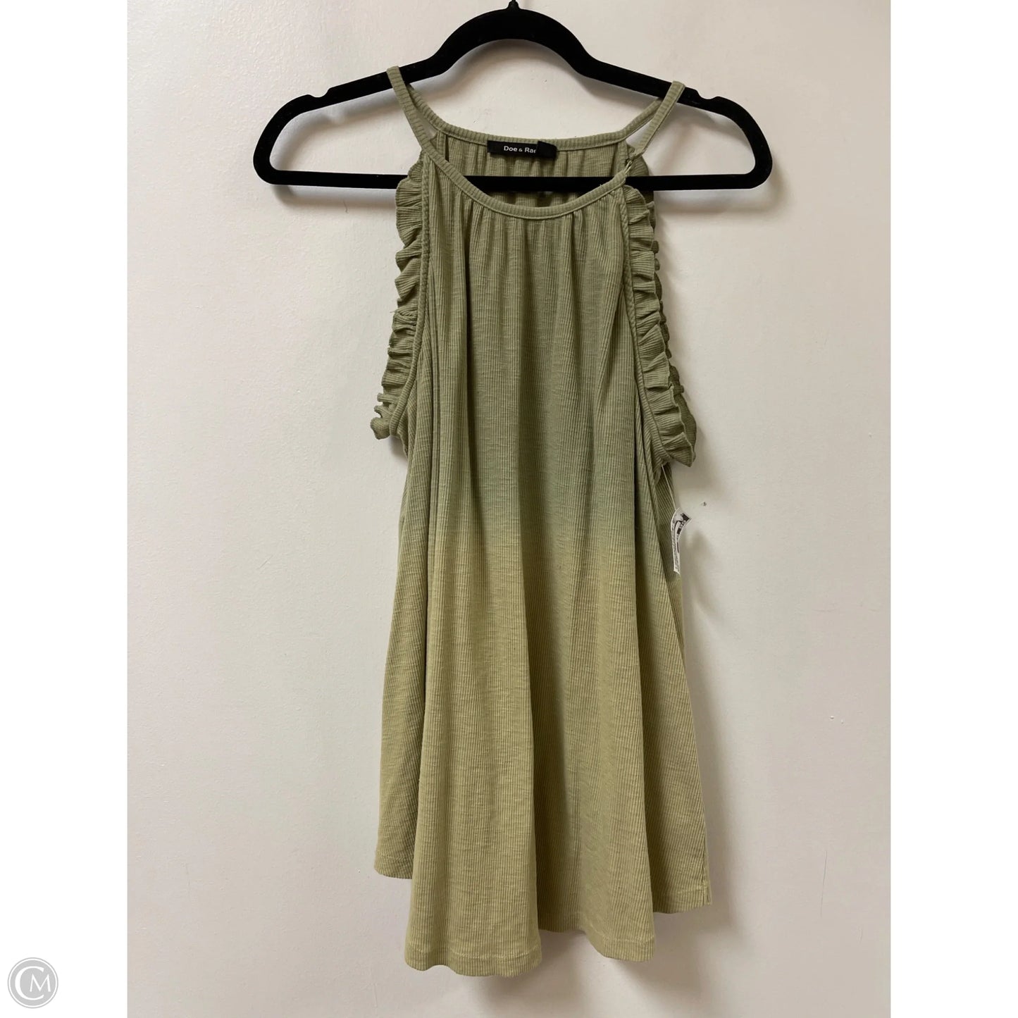 Top Sleeveless By Doe & Rae In Green, Size: L