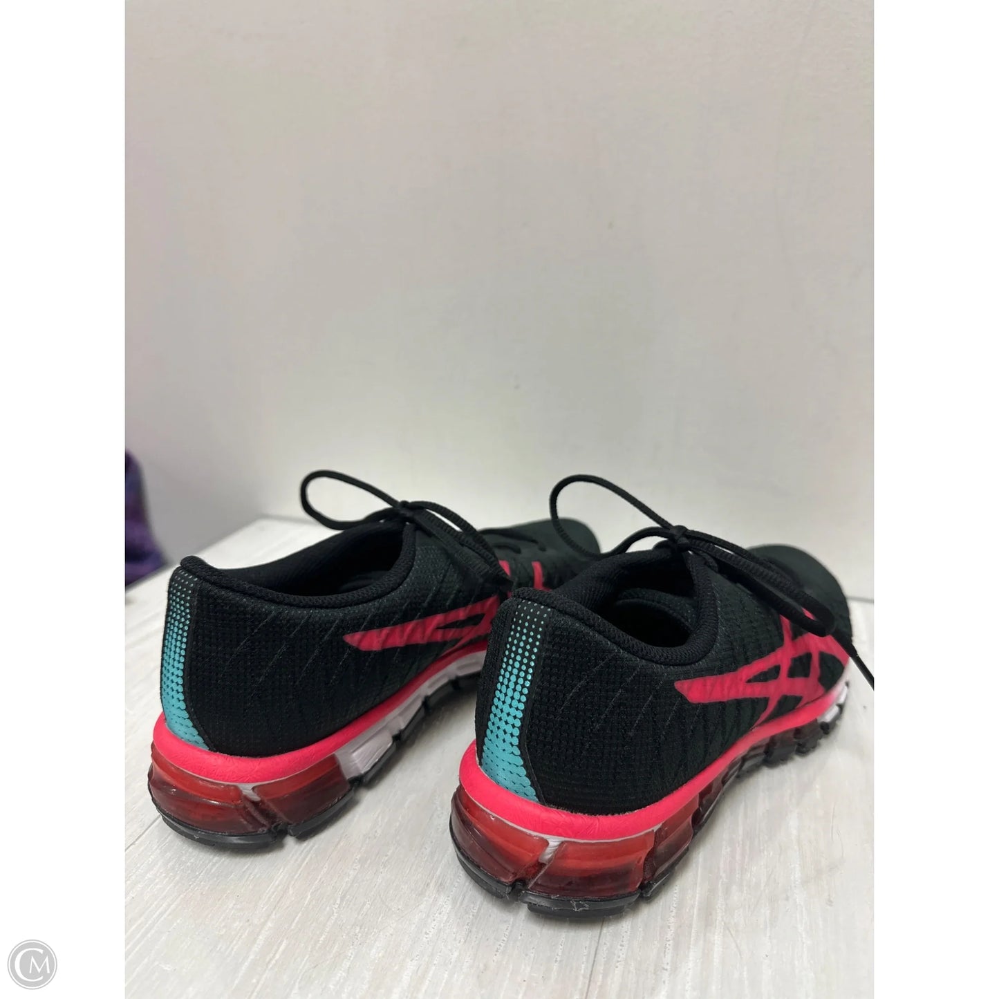Shoes Athletic By Asics In Black & Pink, Size: 8.5