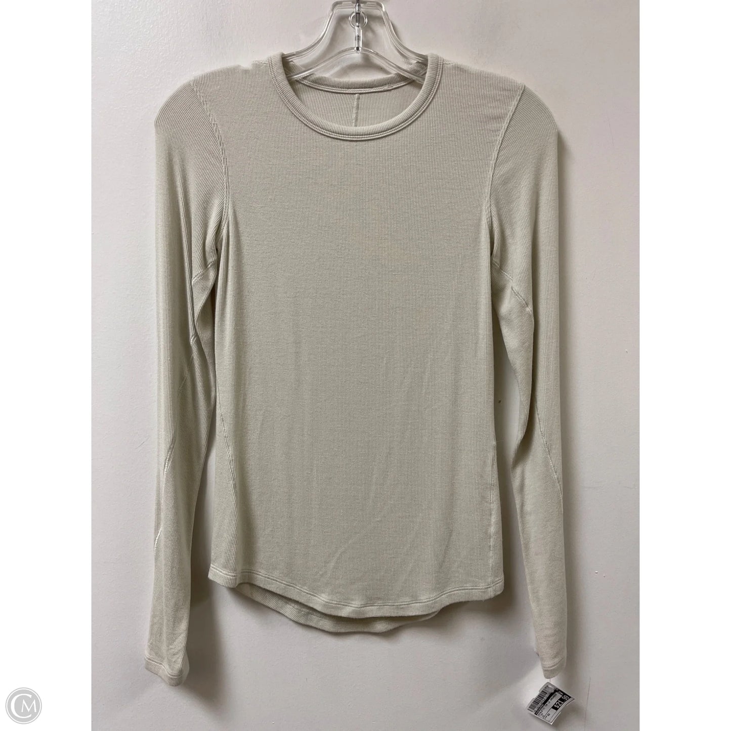 Athletic Top Long Sleeve Crewneck By Lululemon In Tan, Size: Xs
