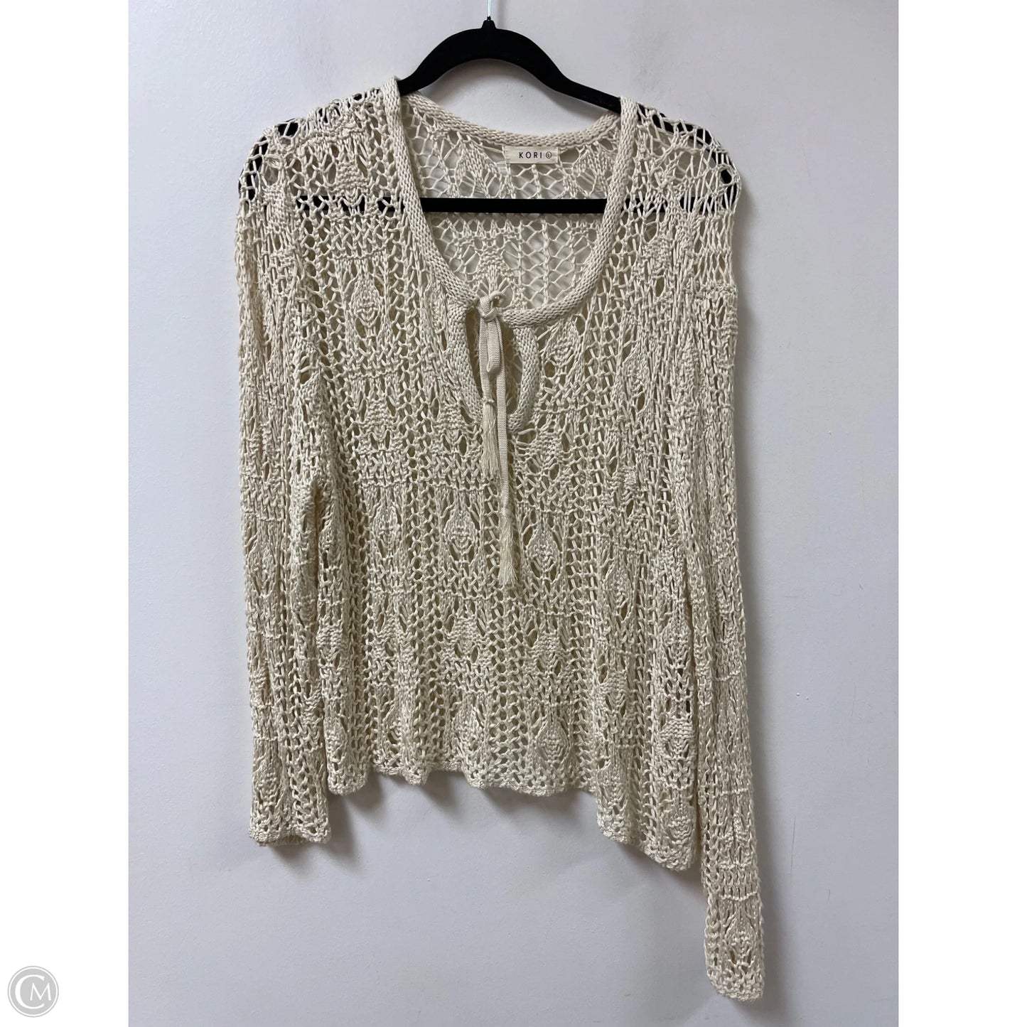 Sweater By Kori America In Cream, Size: L