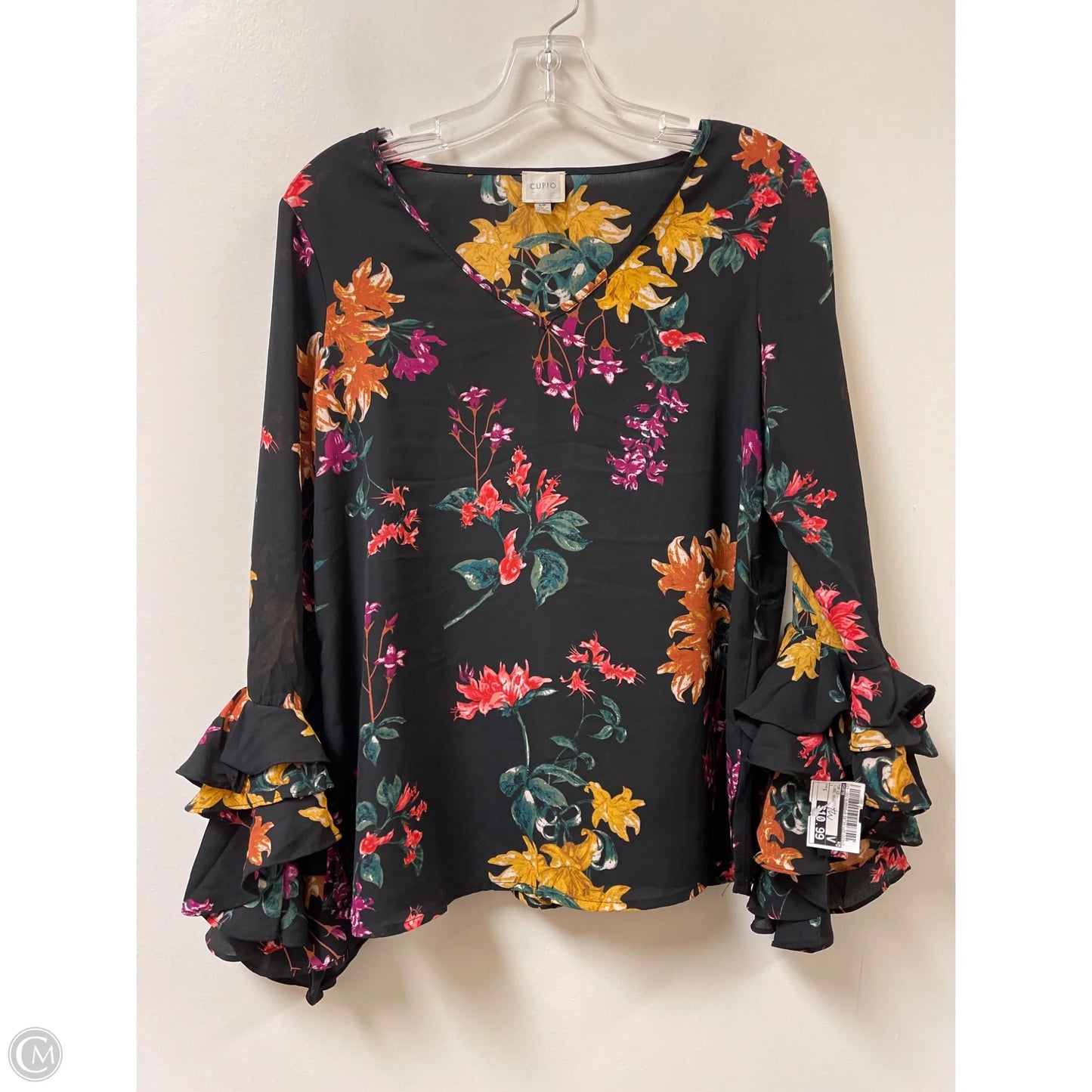 Top Long Sleeve By Cupio In Floral Print, Size: S