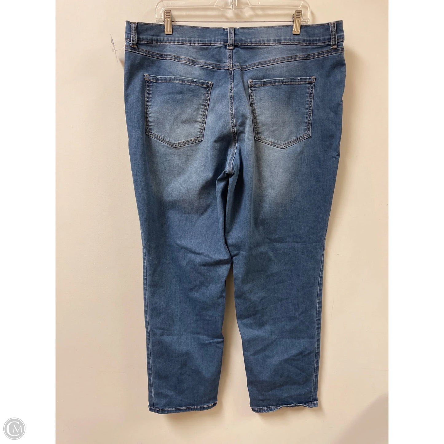 Jeans Straight By Terra & Sky In Blue Denim, Size: 20