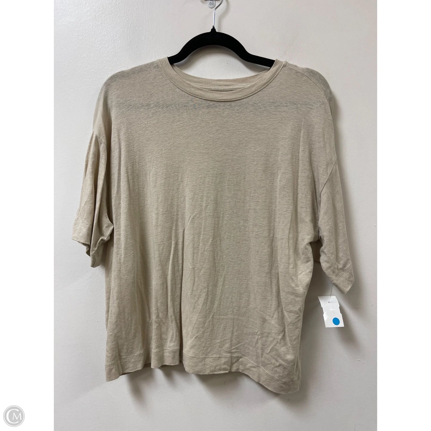 Top Short Sleeve By Loft In Cream, Size: M