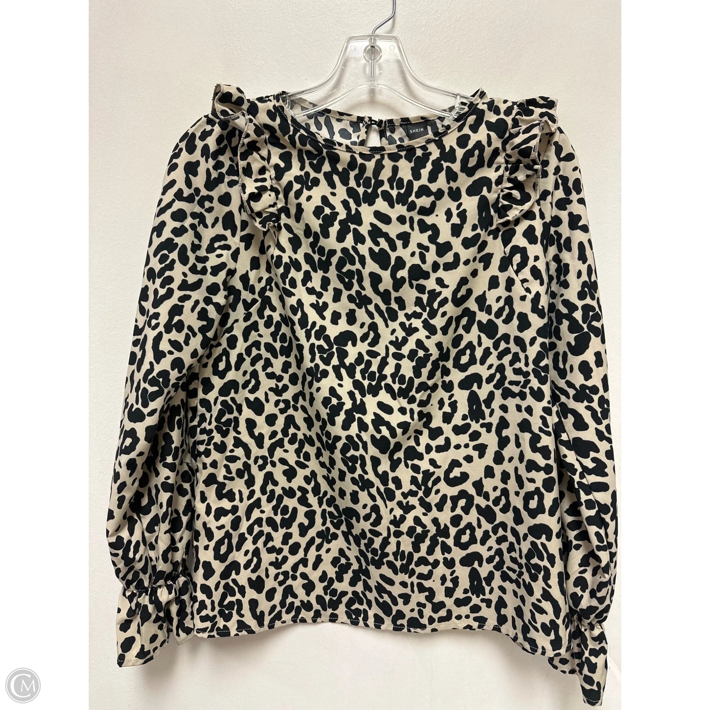 Top Long Sleeve By Shein In Animal Print, Size: S