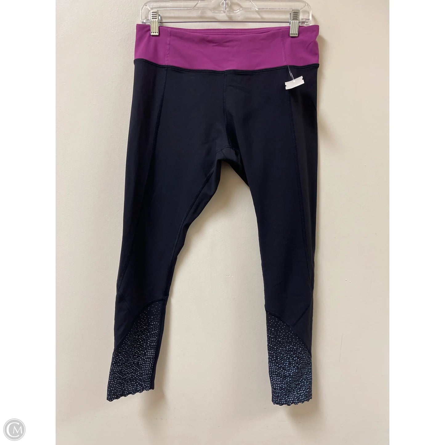 Athletic Leggings By Lululemon In Black & Purple, Size: 10