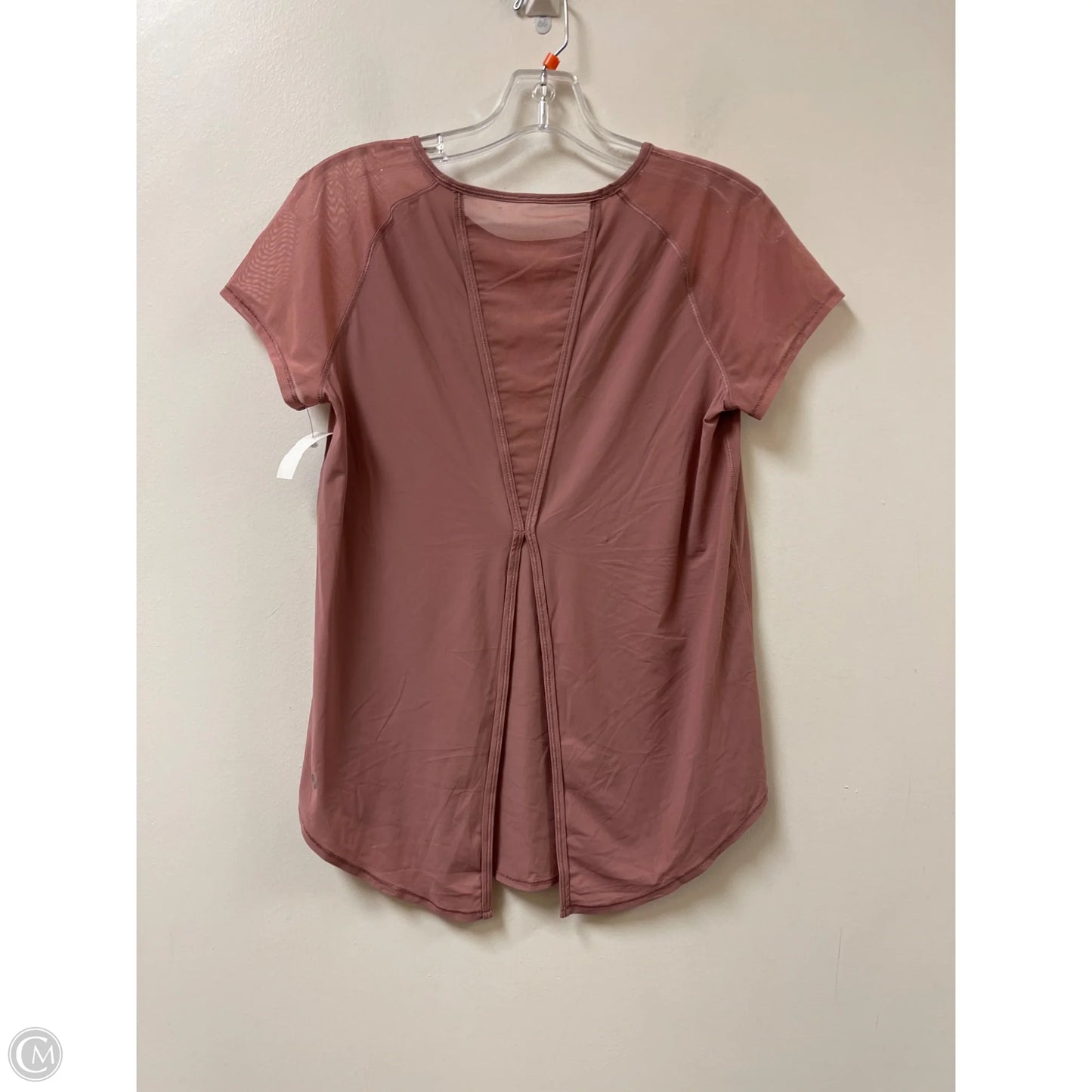 Athletic Top Short Sleeve By Lululemon In Pink, Size: M