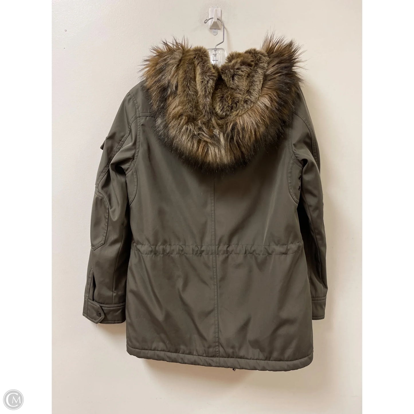 Jacket Faux Fur & Sherpa By Clothes Mentor In Green, Size: S