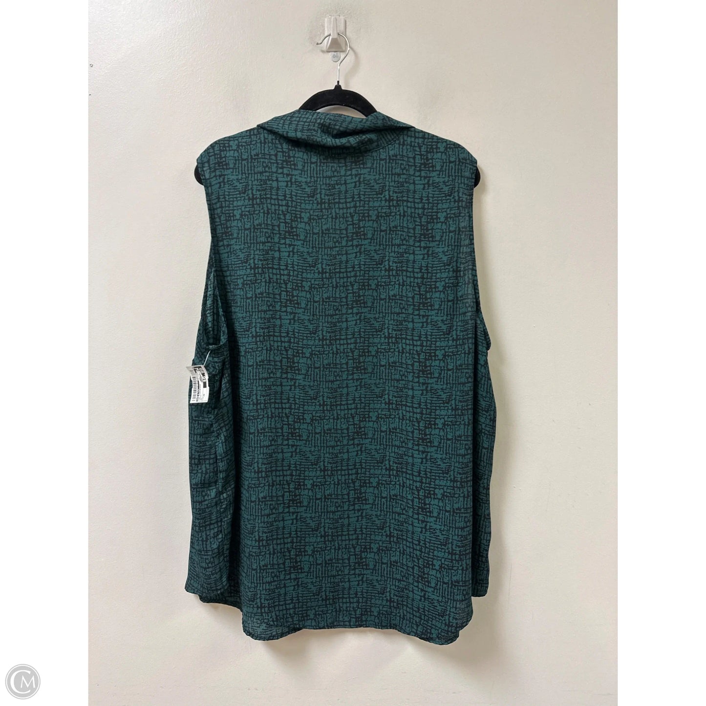 Top Sleeveless By Ava & Viv In Green, Size: 3x