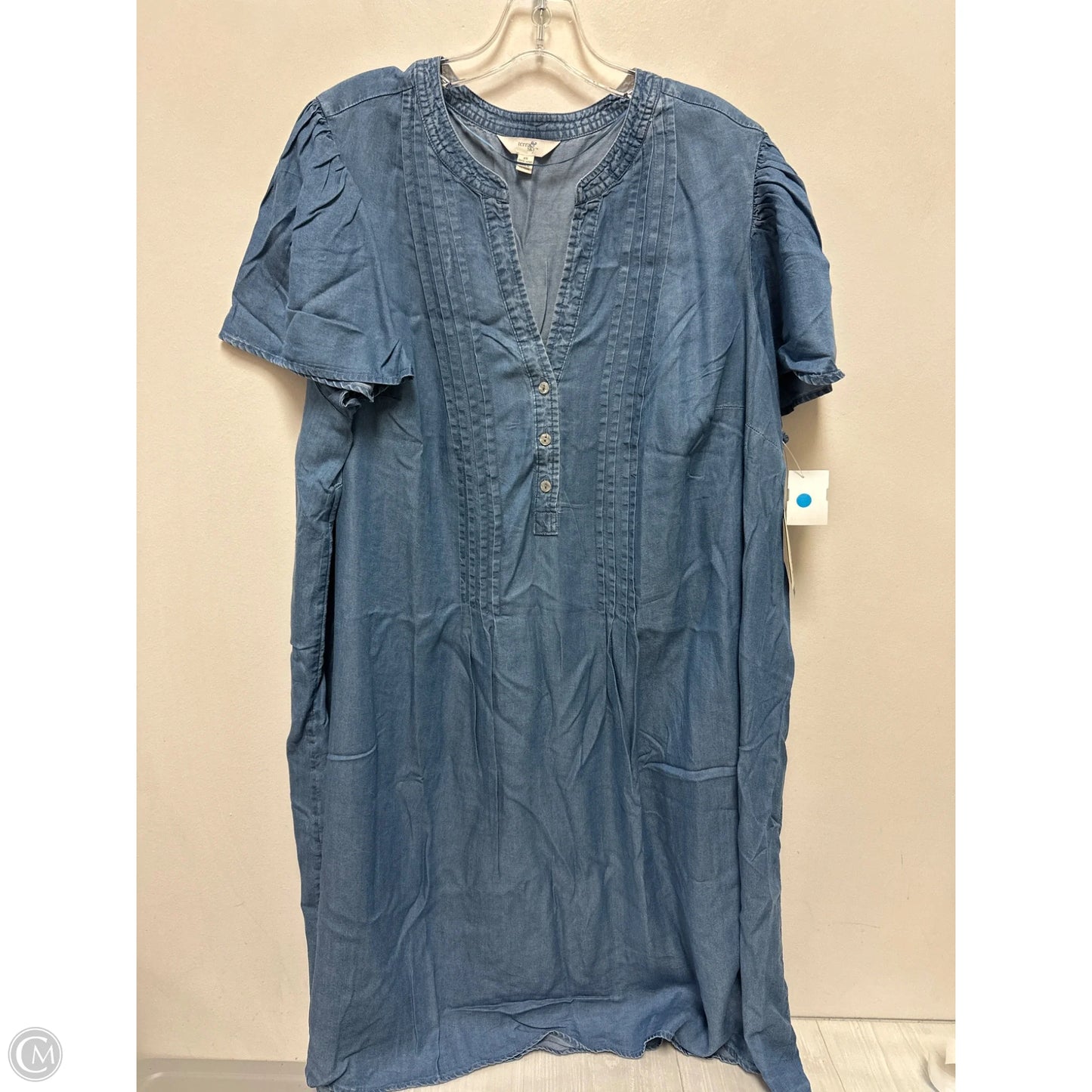 Dress Casual Midi By Terra & Sky In Blue, Size: 2x