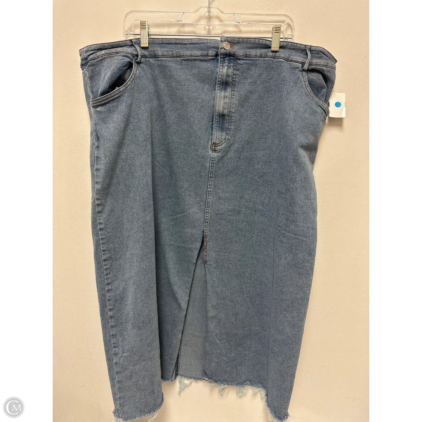 Skirt Midi By Arula In Blue Denim, Size: 22