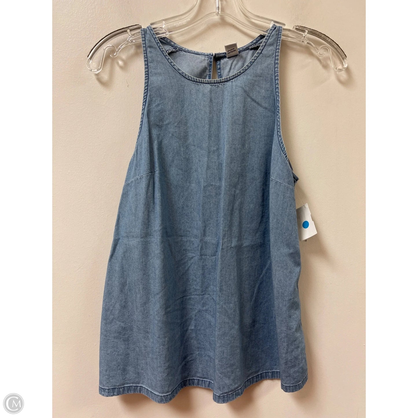 Top Sleeveless By Old Navy In Blue Denim, Size: S