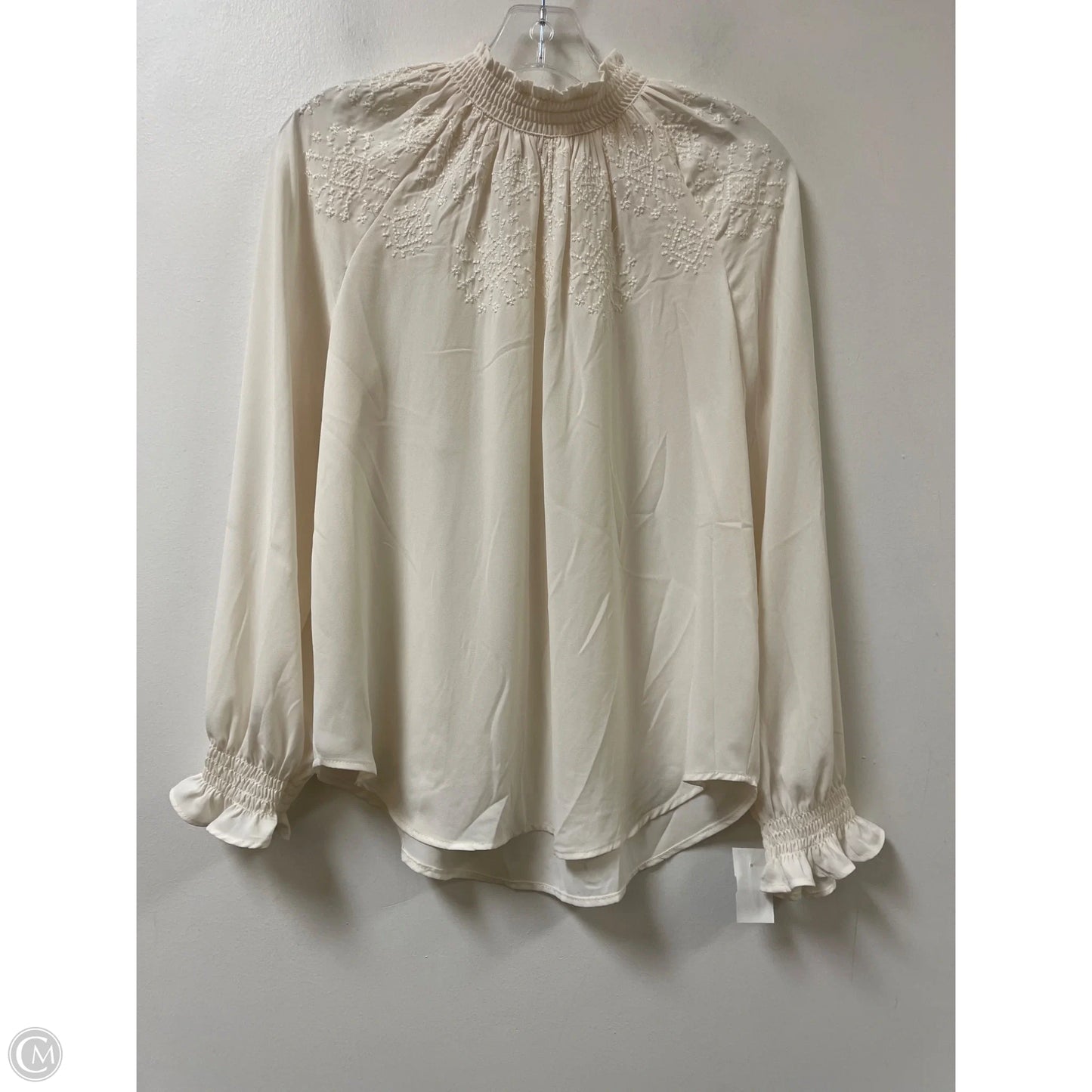 Top Long Sleeve By Loft In Cream, Size: S
