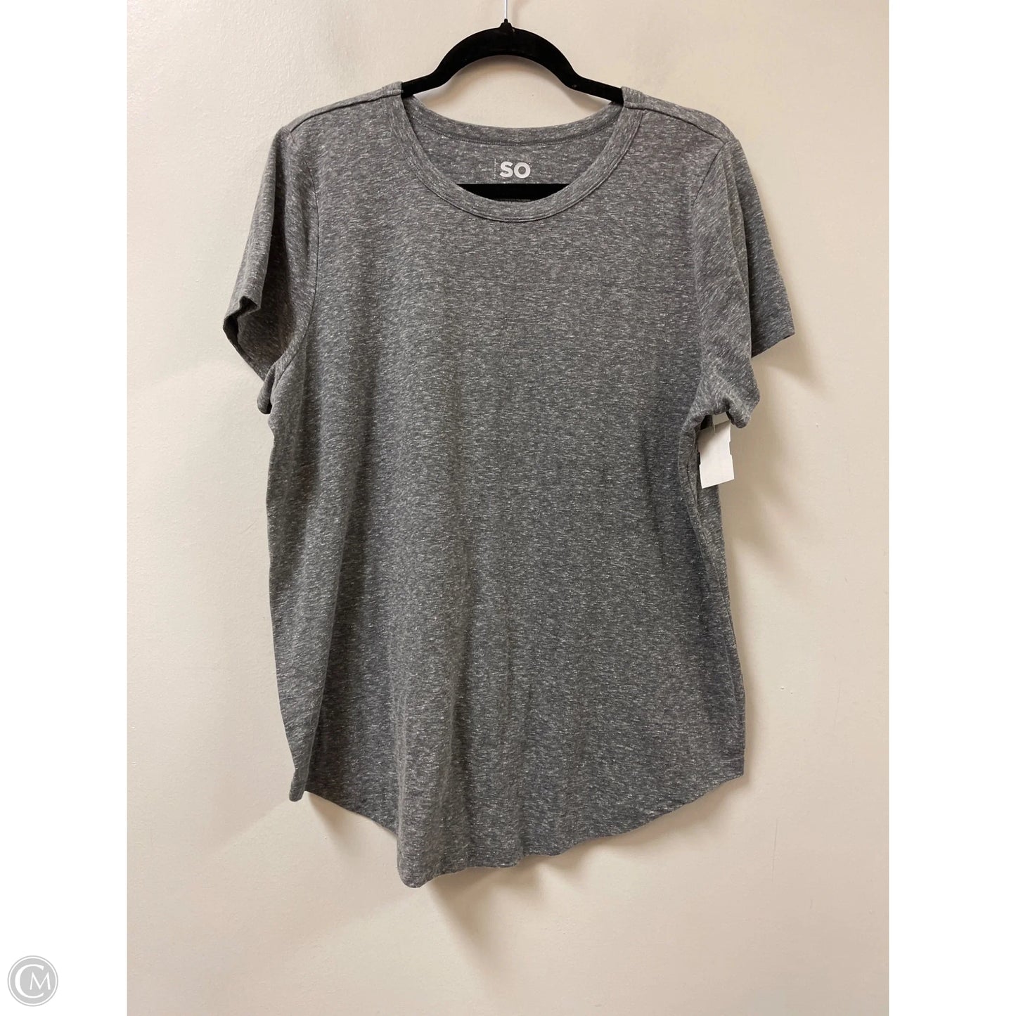 Top Short Sleeve By So In Grey, Size: 1x