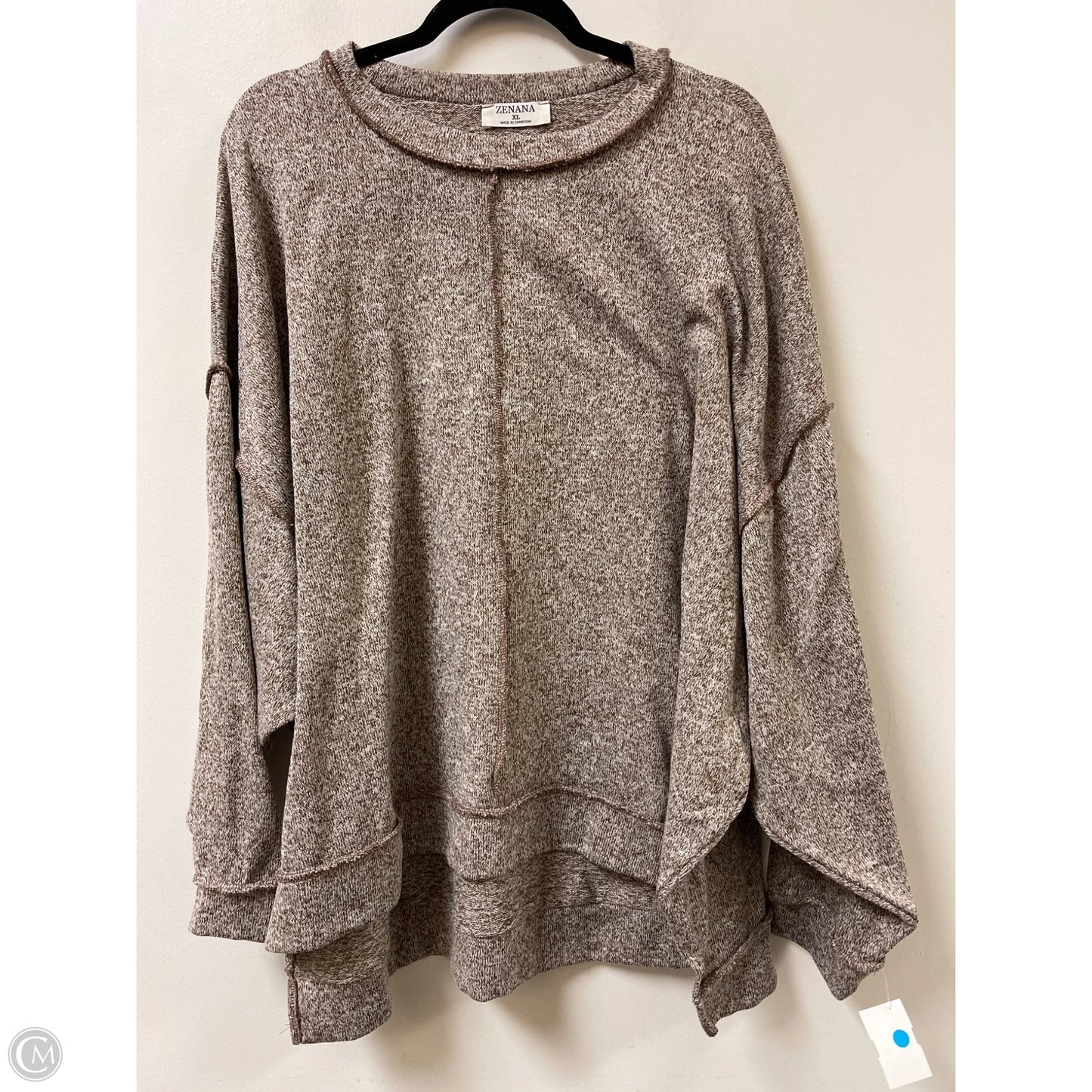Sweater By Zenana In Brown, Size: Xl