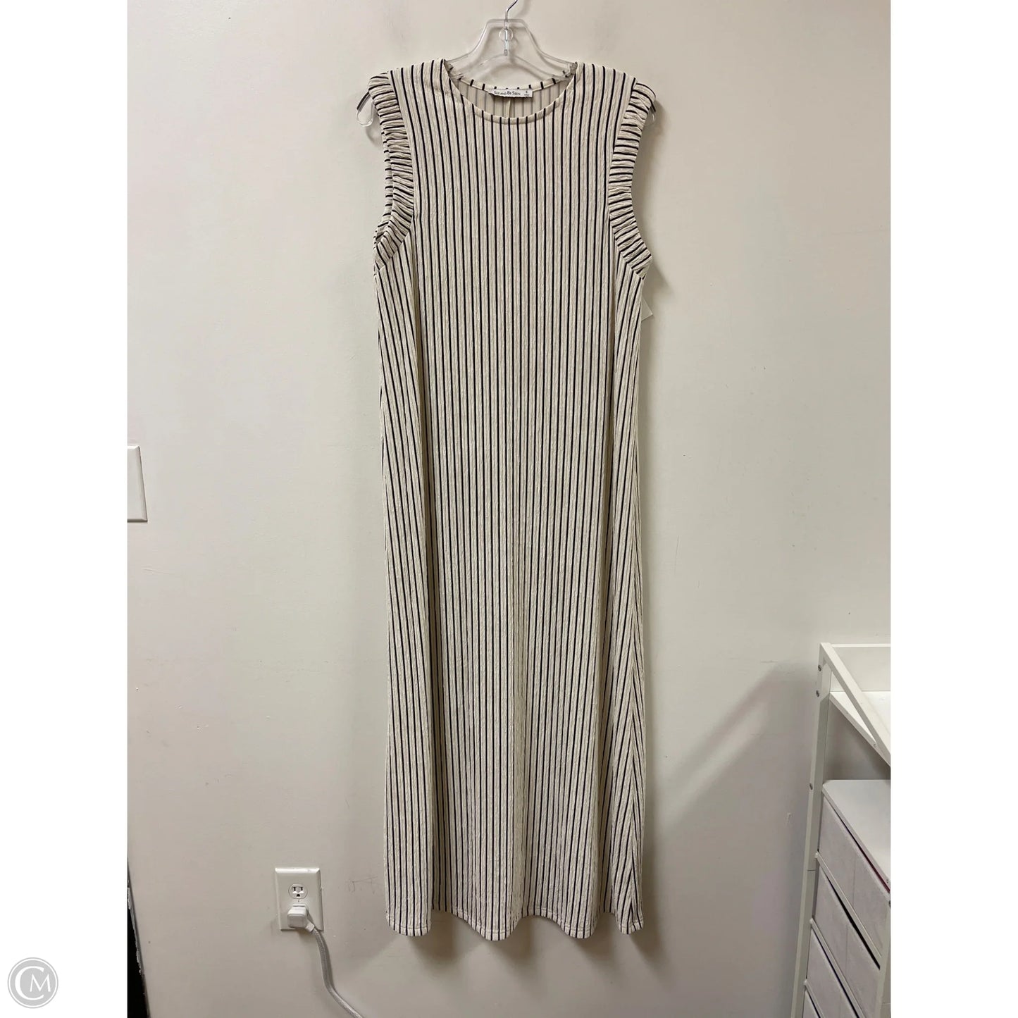 Dress Casual Maxi By See And Be Seen In Black & Cream, Size: S