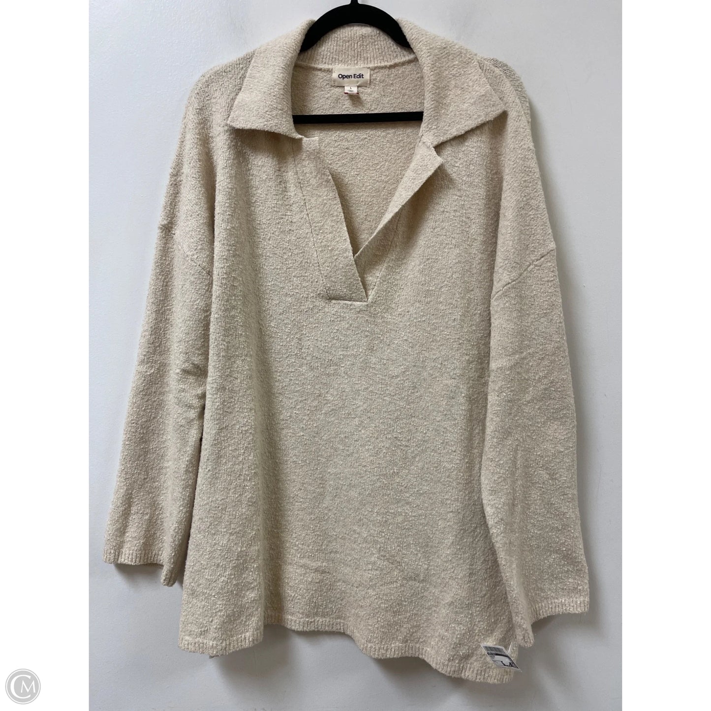 Sweater By Open Edit In Cream, Size: L