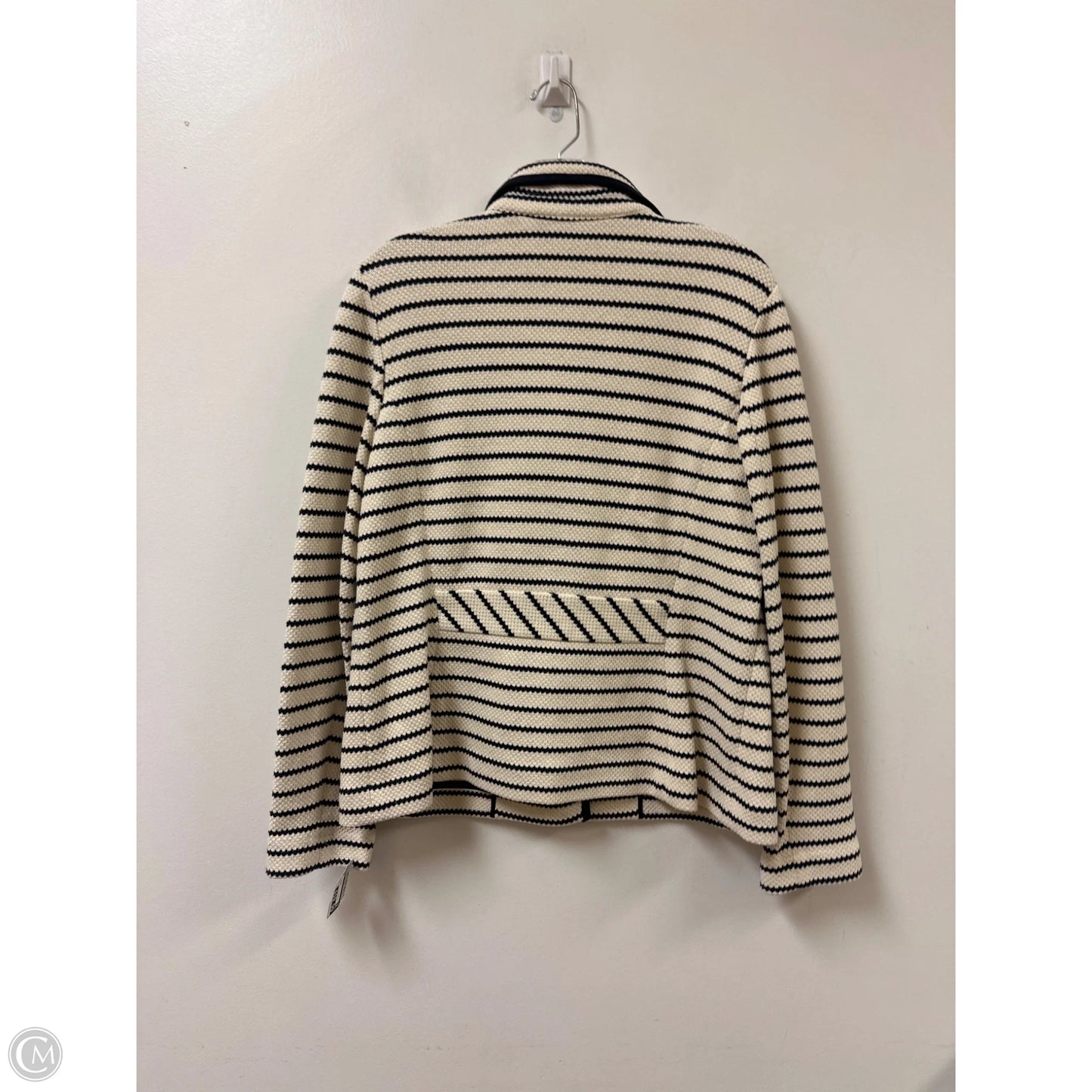 Blazer By Talbots In Black & Cream, Size: L