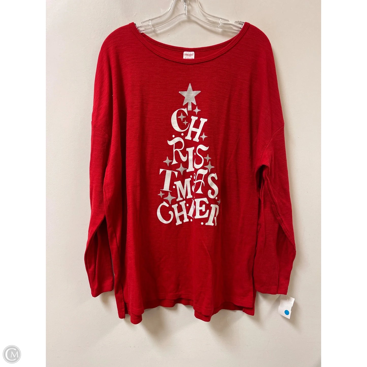 Top Long Sleeve By Clothes Mentor In Red, Size: 2x