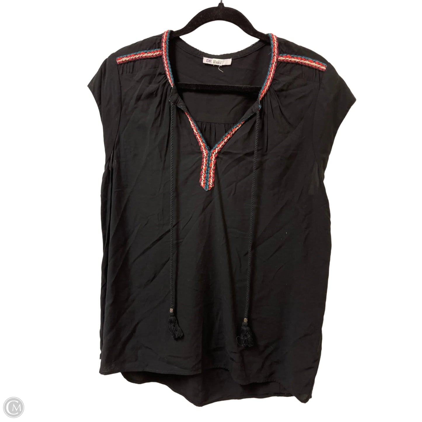 Top Short Sleeve By Dr2 In Black, Size: S