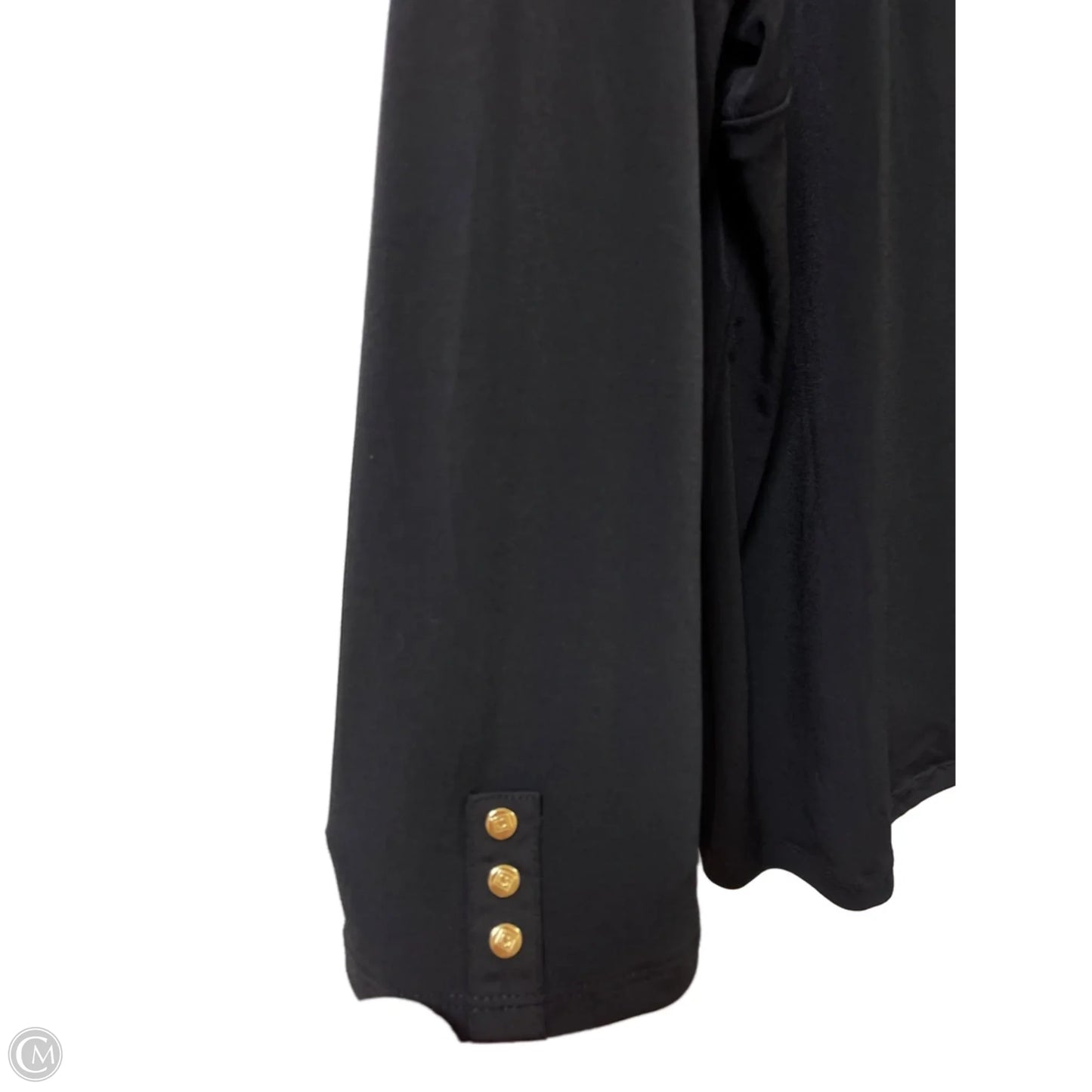 Top Long Sleeve By Liz Claiborne In Black, Size: 2x