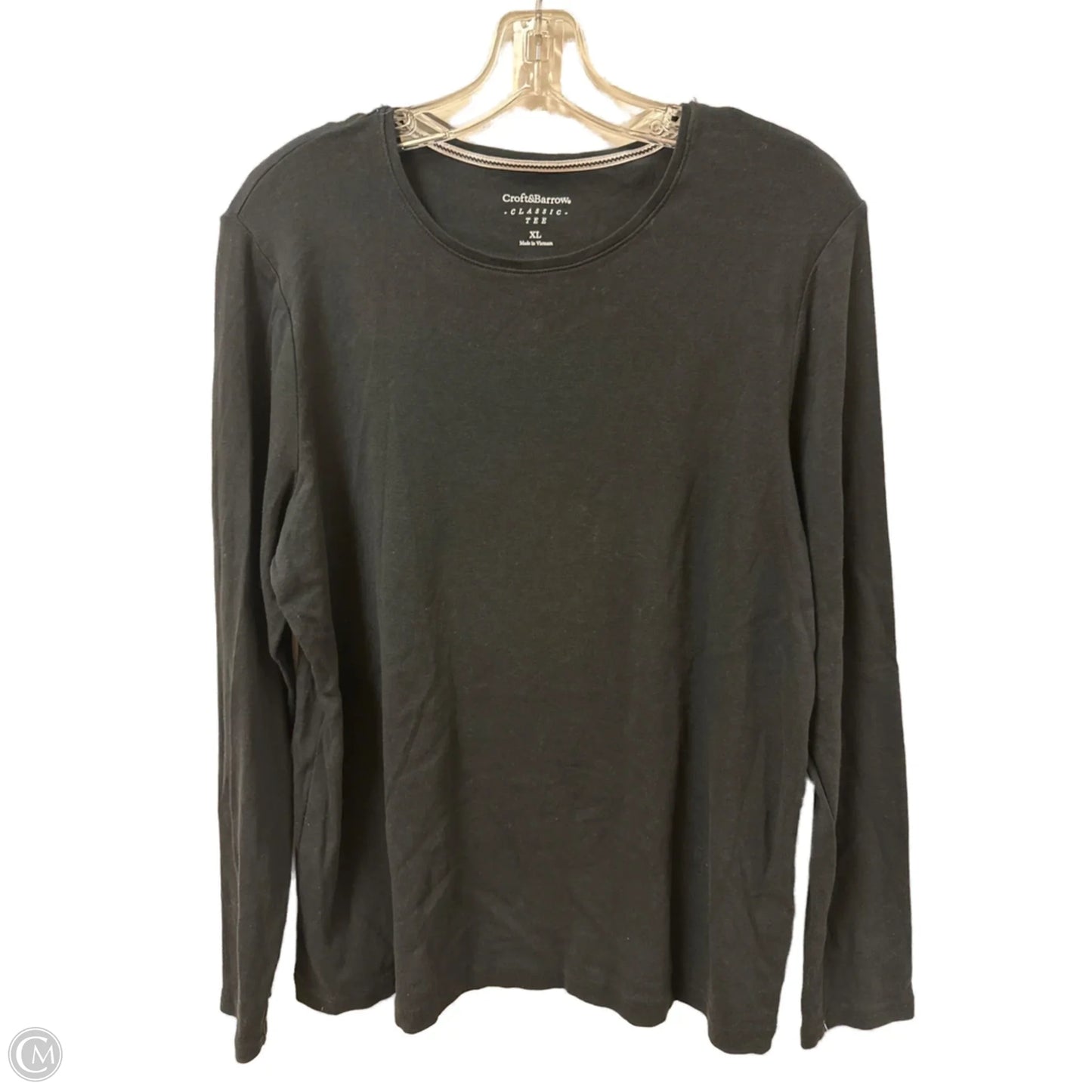 Top Long Sleeve By Croft And Barrow In Black, Size: Xl