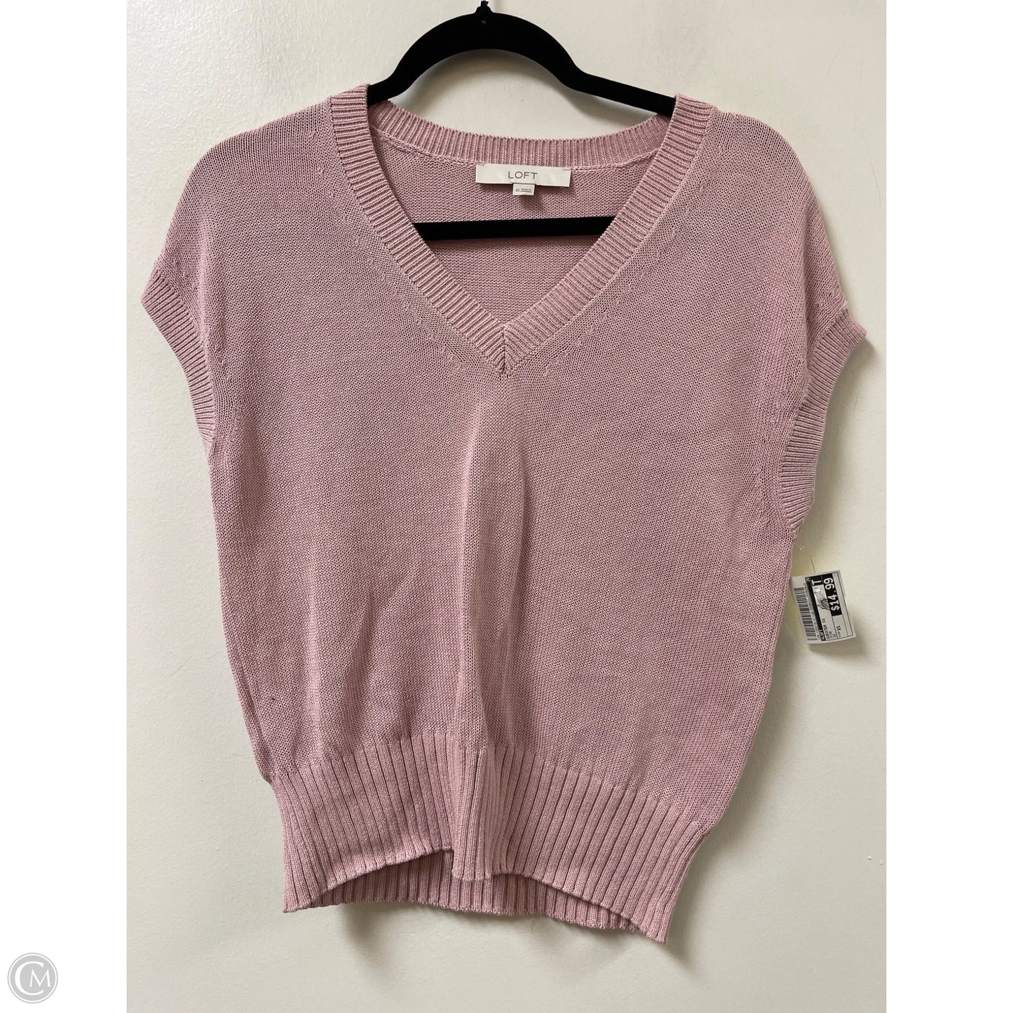 Sweater Short Sleeve By Loft In Pink, Size: Xs