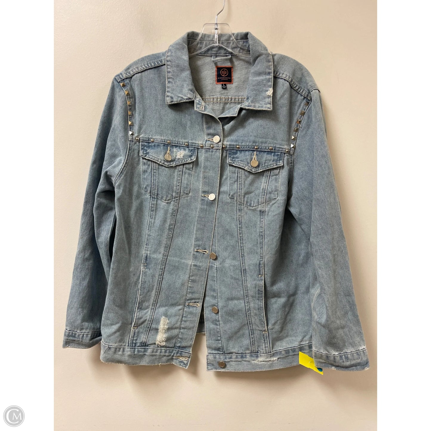 Jacket Denim By Clothes Mentor In Blue, Size: L