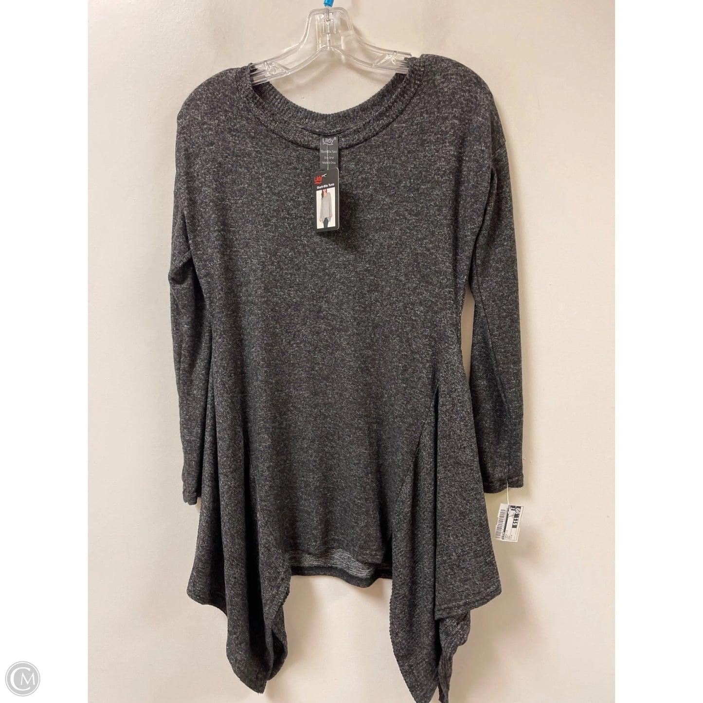 Tunic Long Sleeve By Lildy In Grey, Size: M