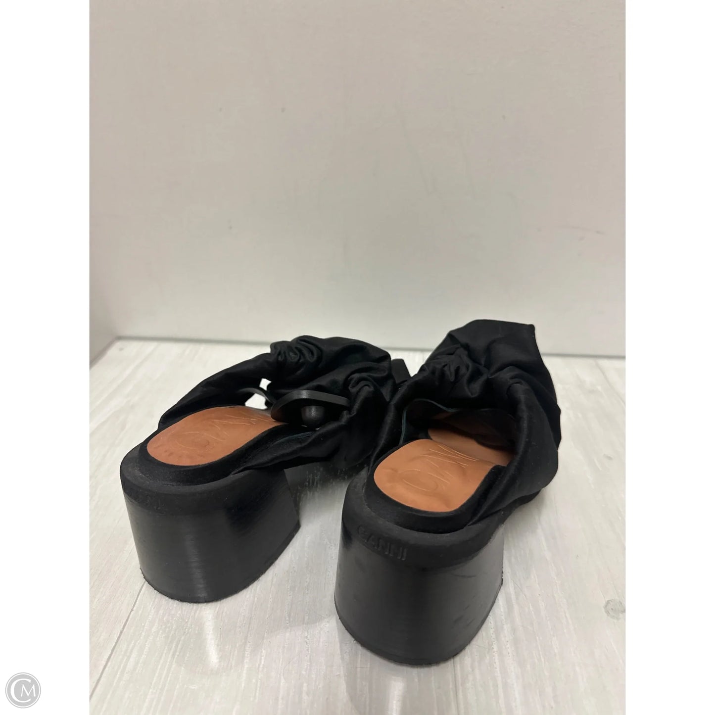 Shoes Heels Block By Ganni In Black, Size: 7.5