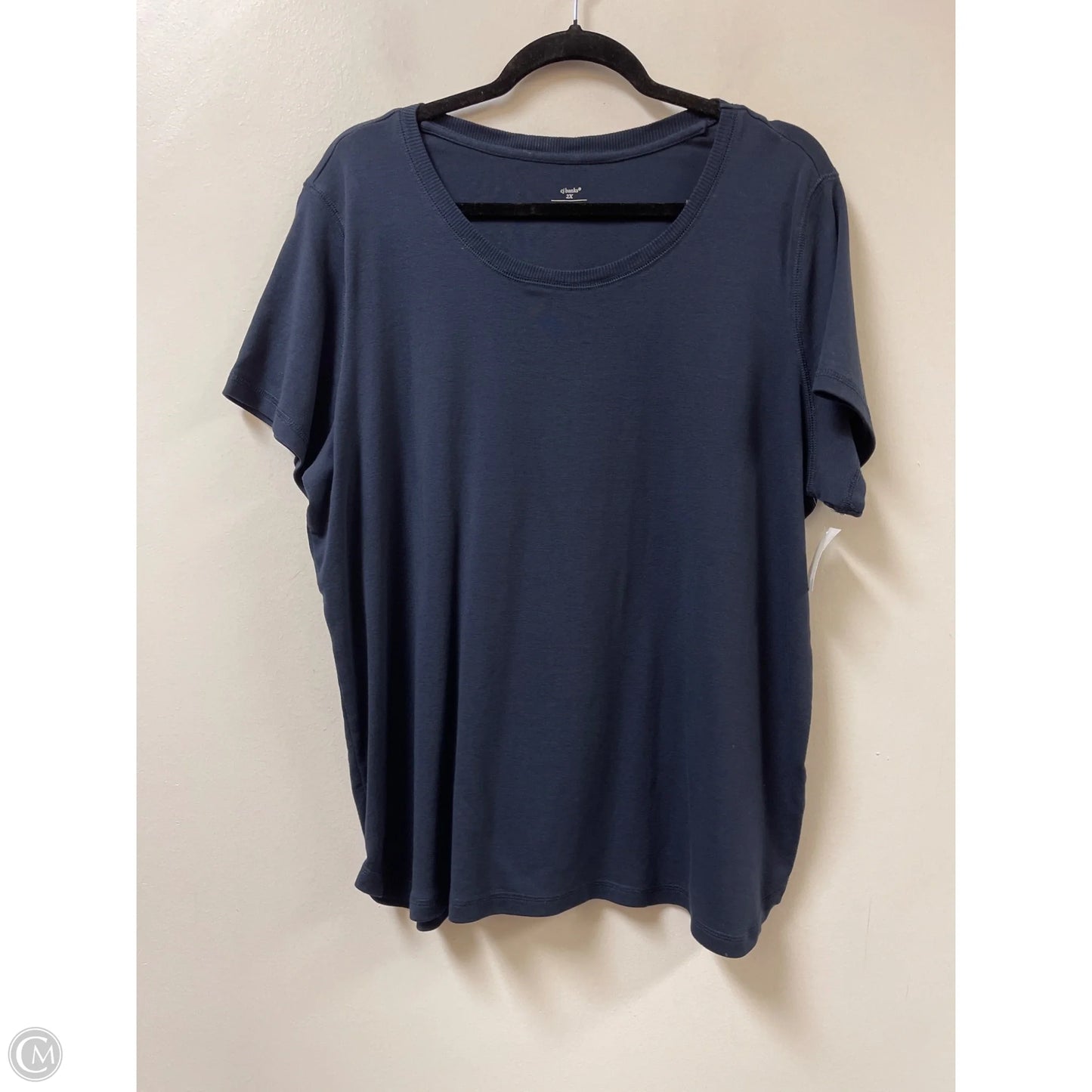 Top Short Sleeve By Cj Banks In Navy, Size: 2x