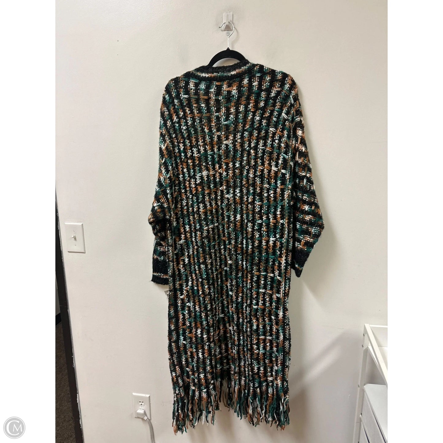 Sweater Cardigan By Anniewear In Black & Blue, Size: S