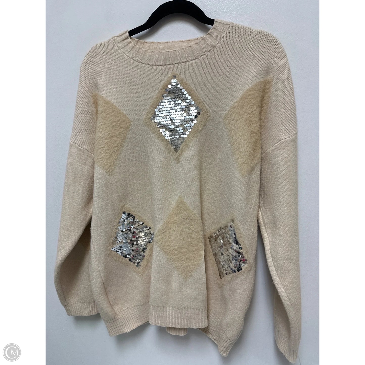 Sweater By Clothes Mentor In Cream, Size: M