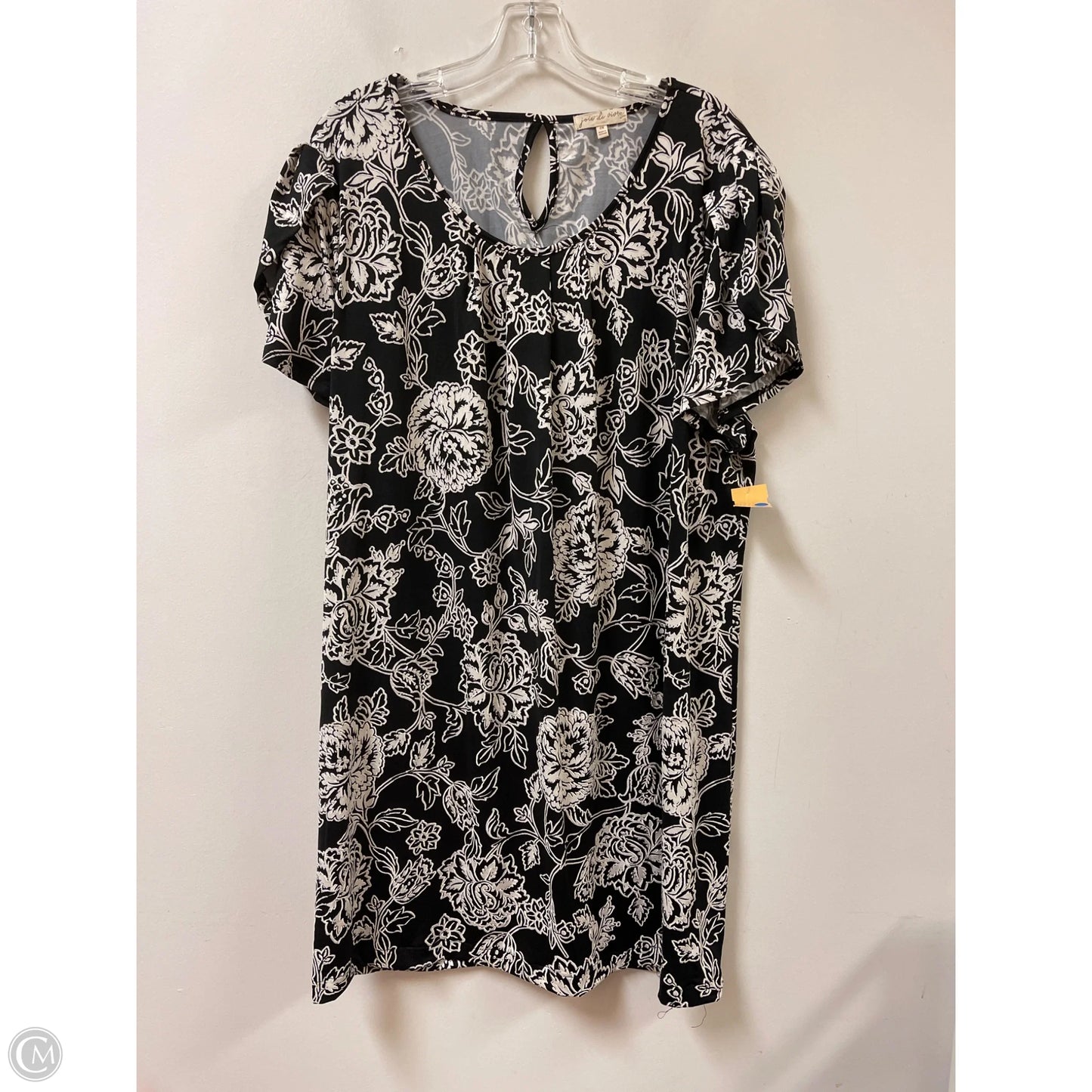 Dress Casual Short By Clothes Mentor In Black & Cream, Size: 2x
