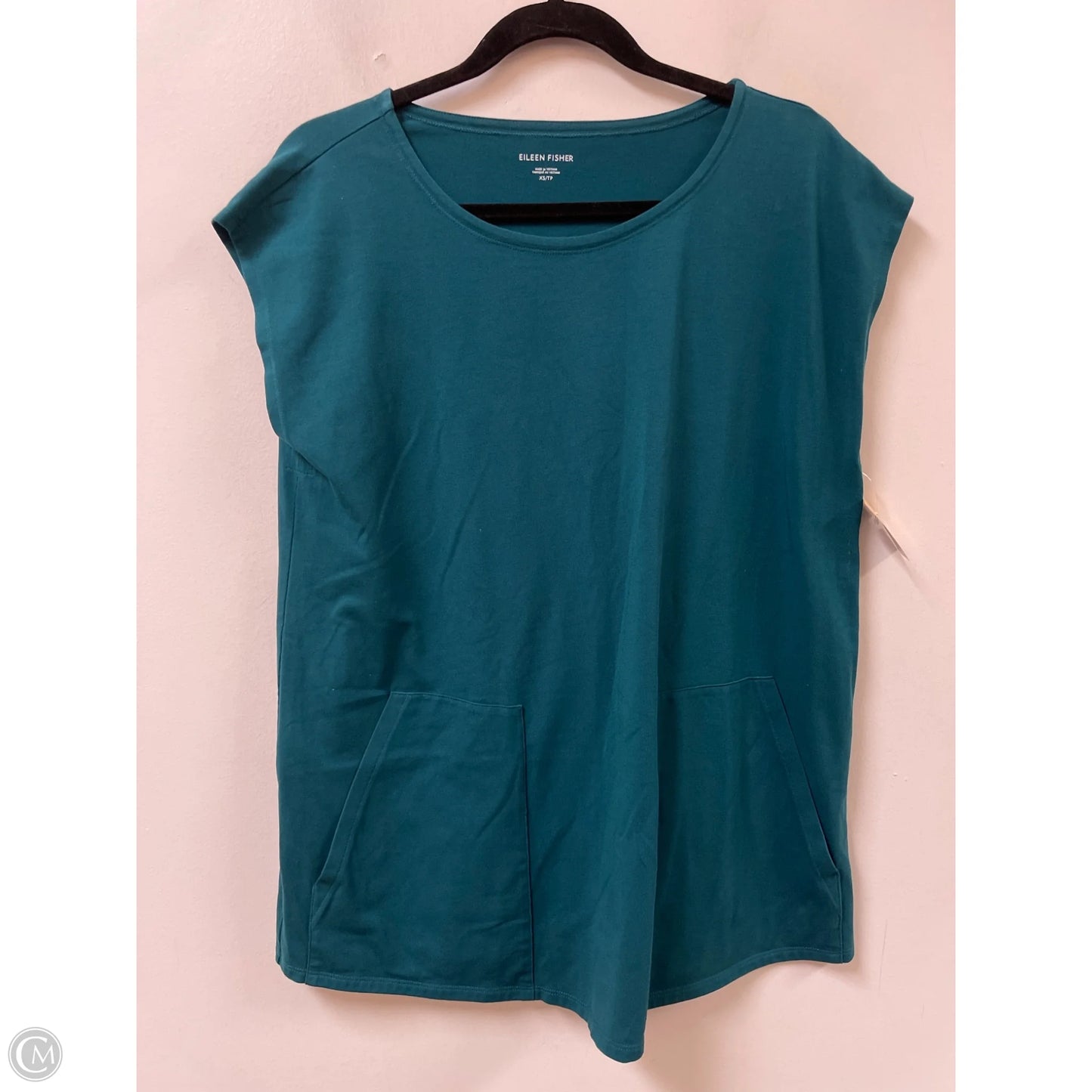Top Sleeveless By Eileen Fisher In Green, Size: Xs
