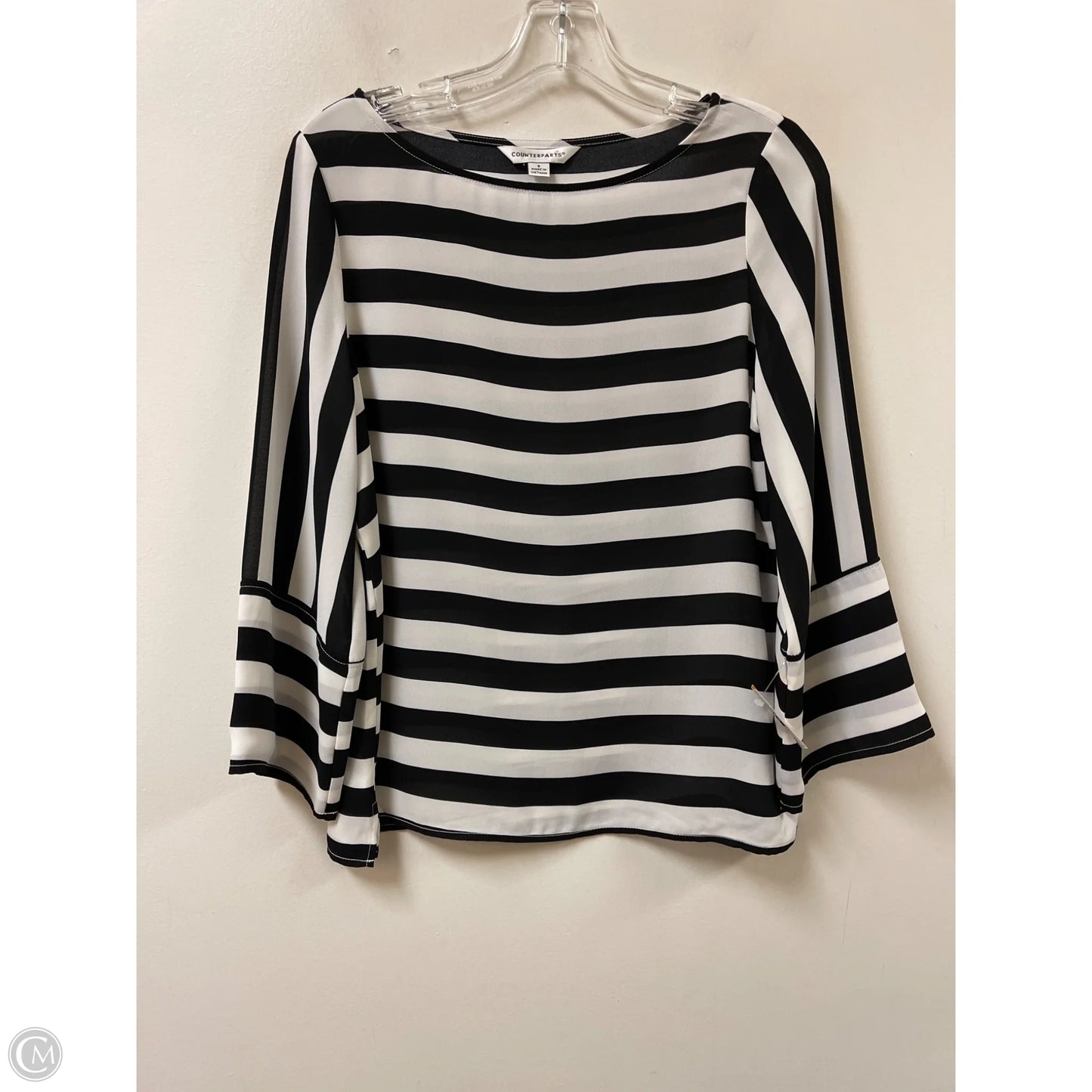 Top Long Sleeve By Counterparts In Striped Pattern, Size: S