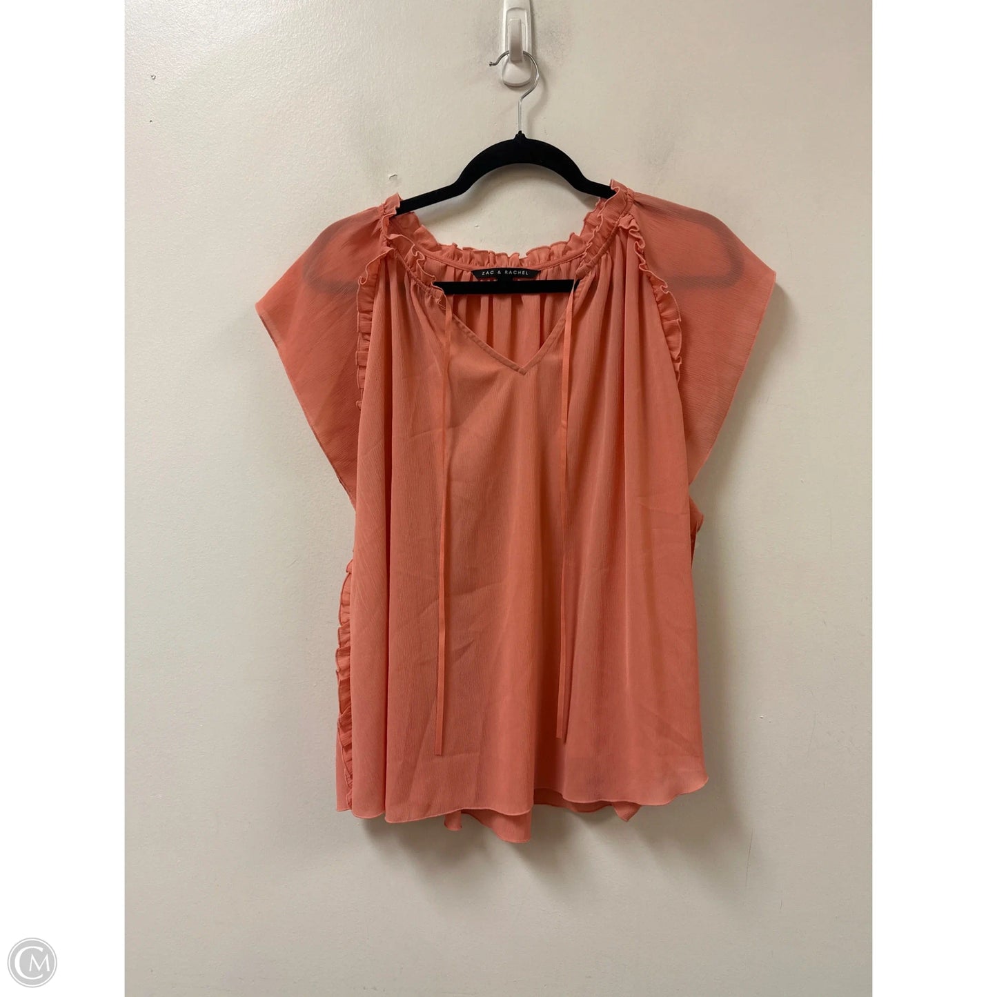 Top Short Sleeve By Zac And Rachel In Pink, Size: Xl