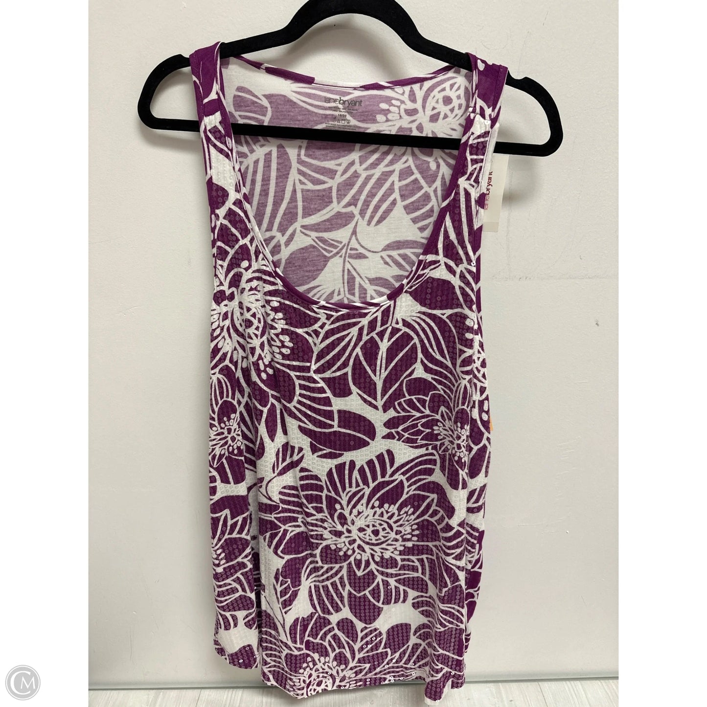 Top Sleeveless By Lane Bryant In Purple, Size: 1x
