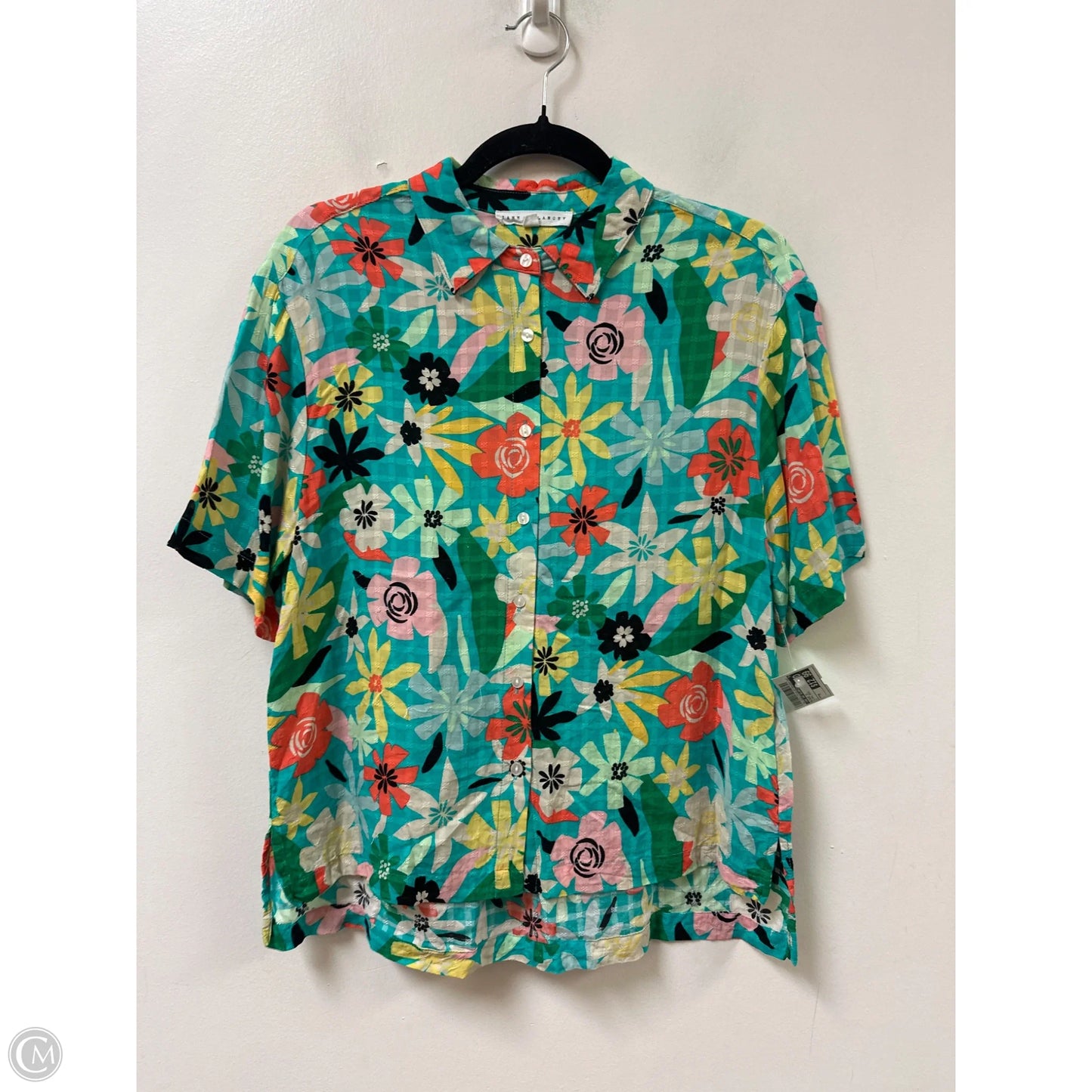 Blouse Short Sleeve By Jane And Delancey In Floral Print, Size: M