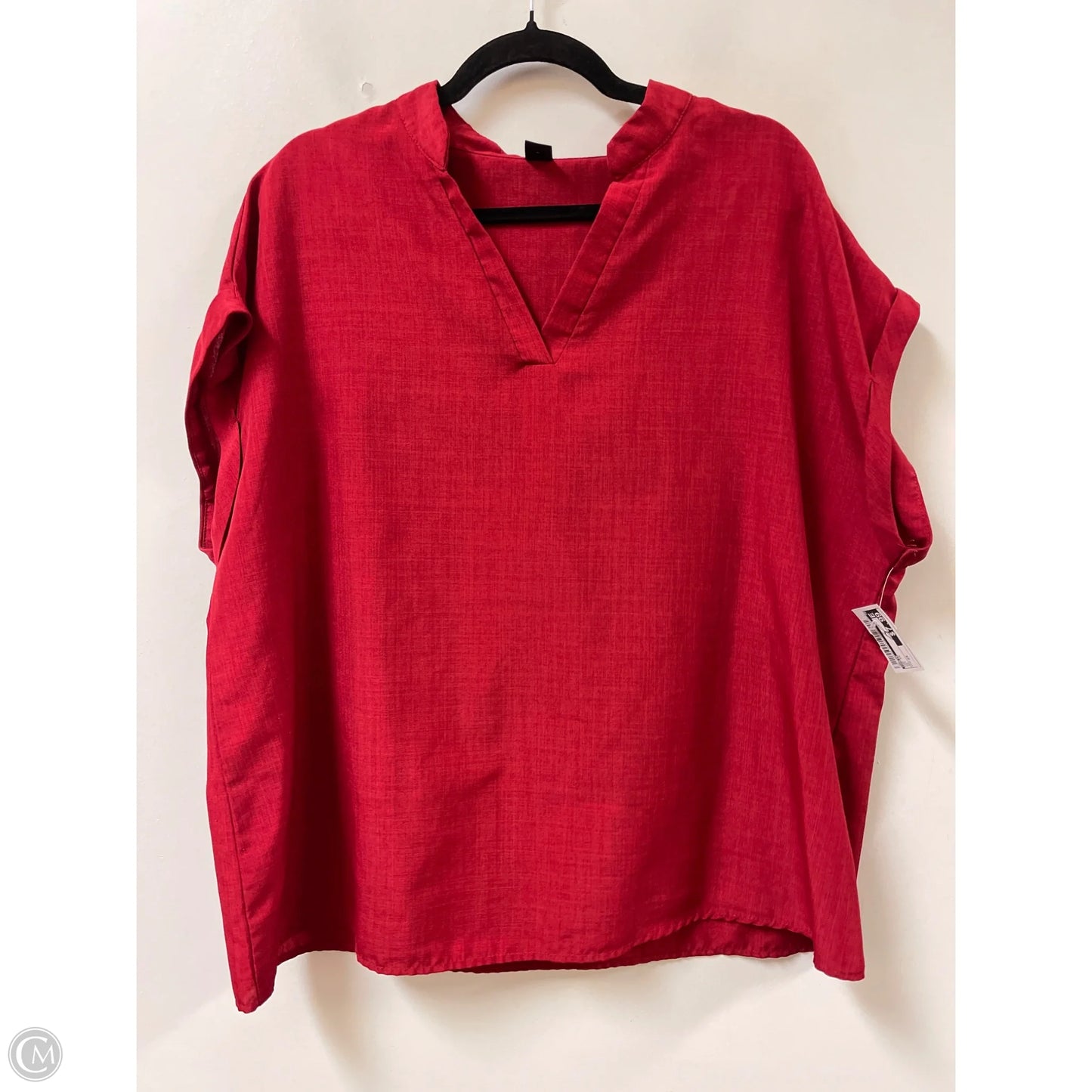 Top Short Sleeve By Shein In Red, Size: 2x
