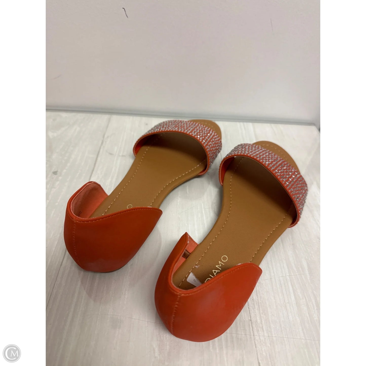 Sandals Flats By Clothes Mentor In Orange, Size: 10