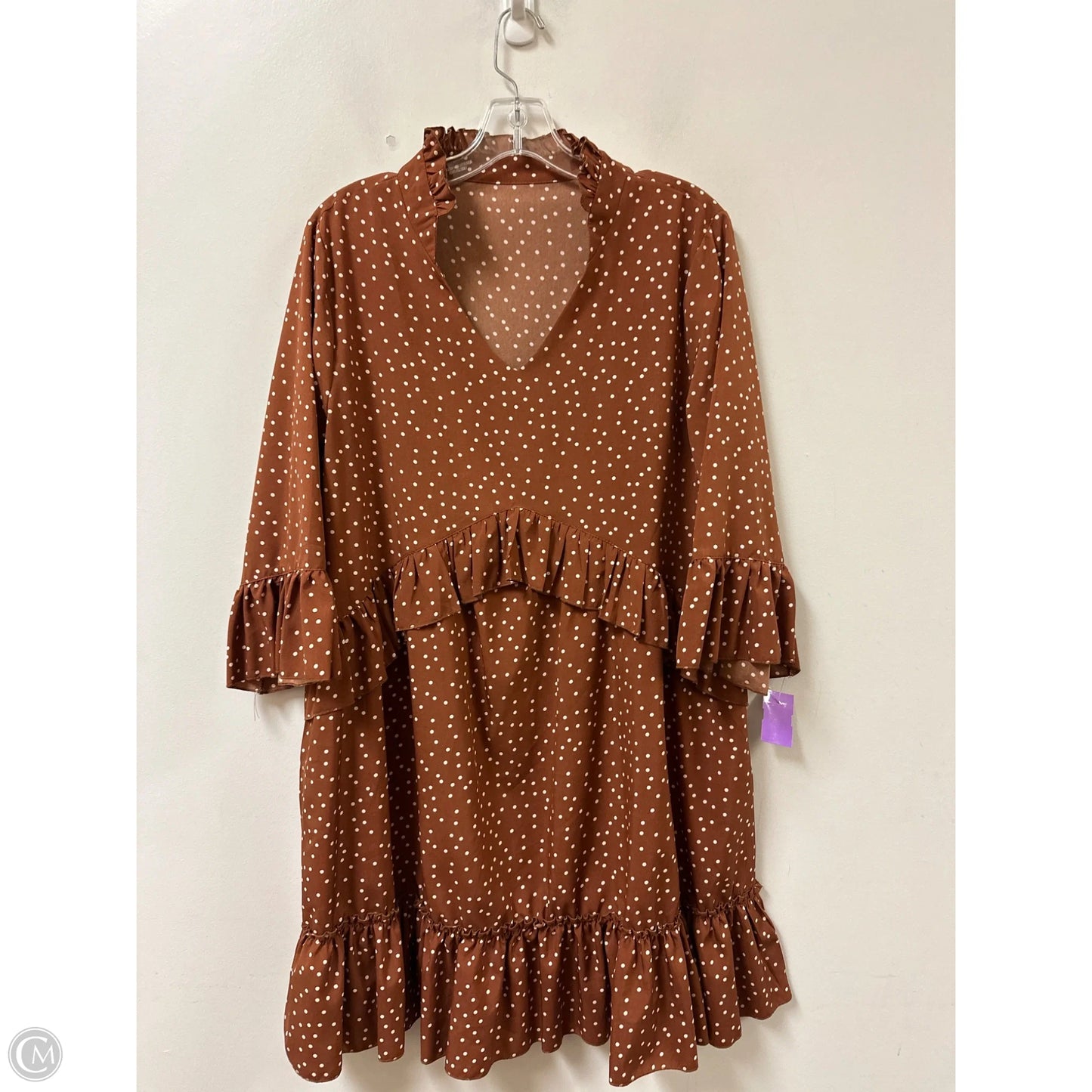 Dress Casual Midi By Clothes Mentor In Polkadot Pattern, Size: Xl