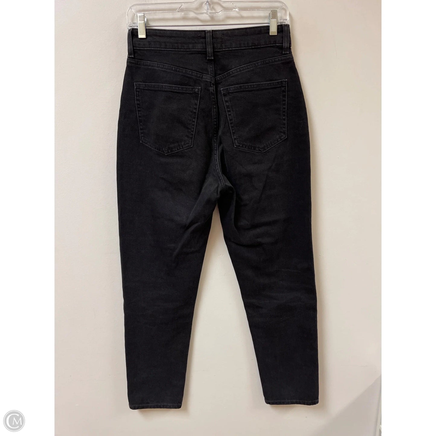 Jeans Straight By H&m In Black, Size: 6