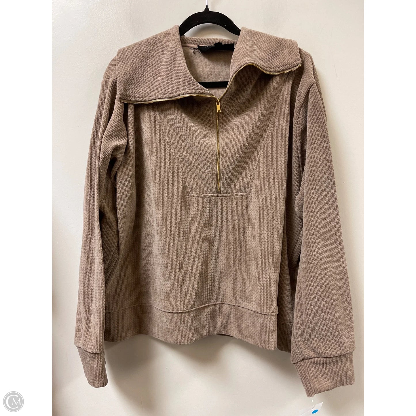 Sweatshirt Collar By White Birch In Tan, Size: 2x