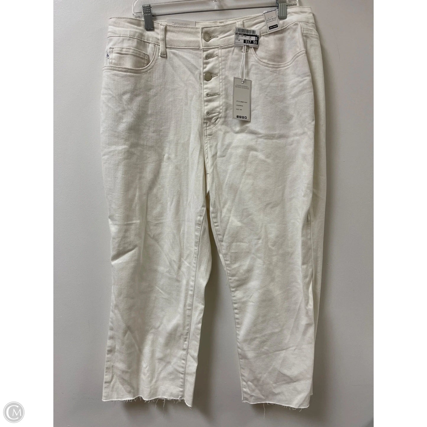 Jeans Wide Leg By Judy Blue In Cream, Size: 18