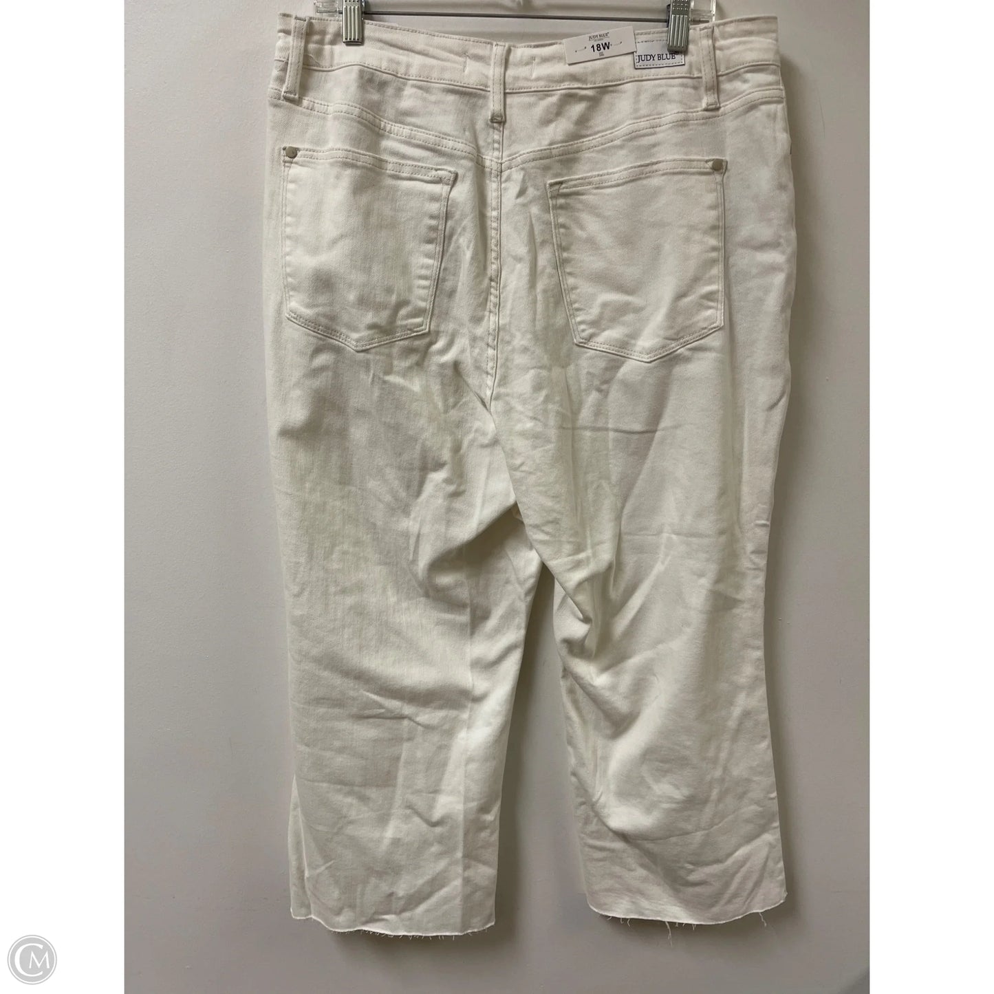 Jeans Wide Leg By Judy Blue In Cream, Size: 18